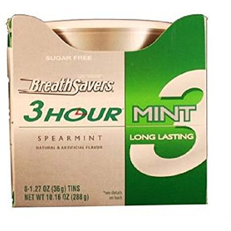 Breath Savers 3Hour Mint Spearmint Can 1.27 Oz Each ( 8 In A Pack )