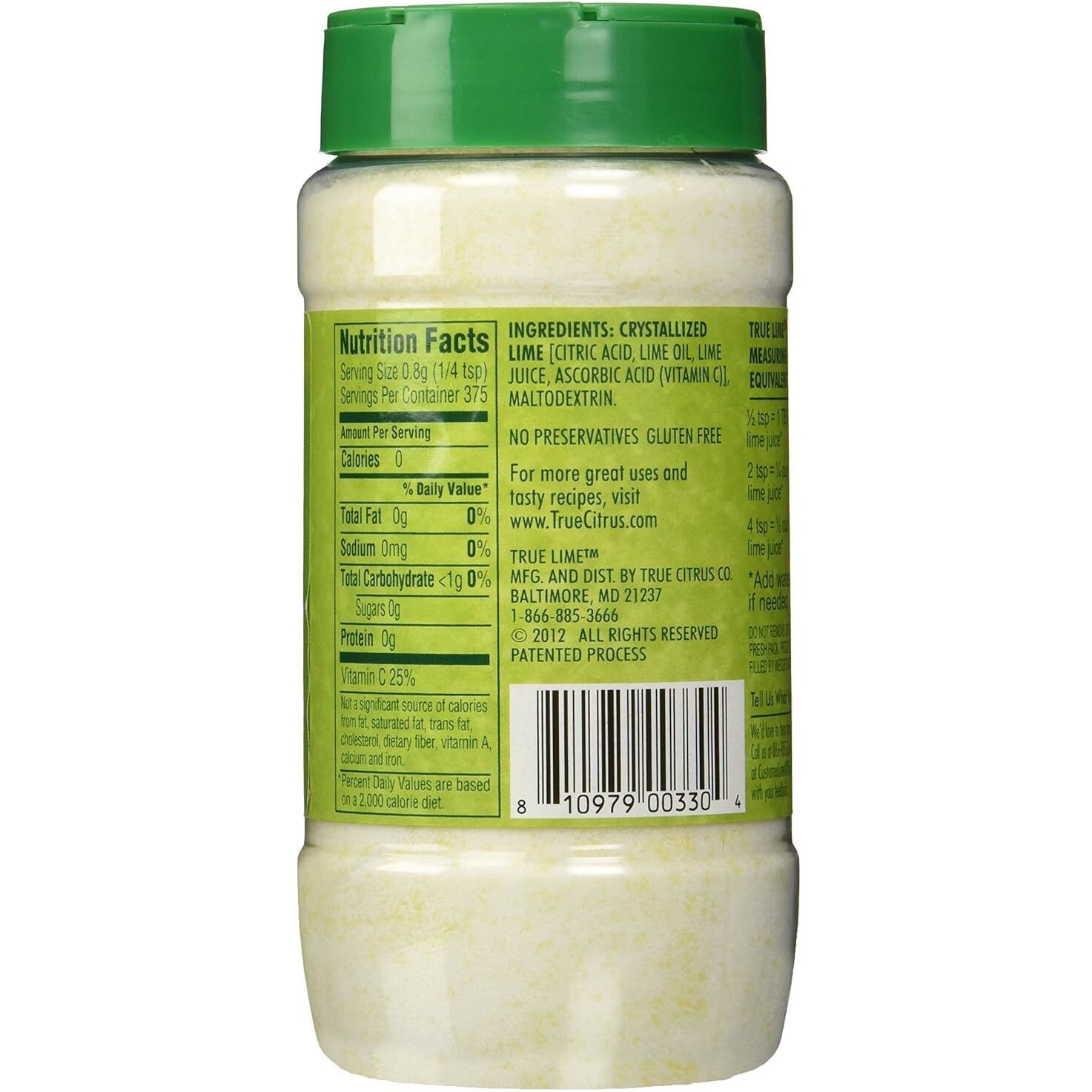 True Lime 10.6Oz Shakers 2 Pk