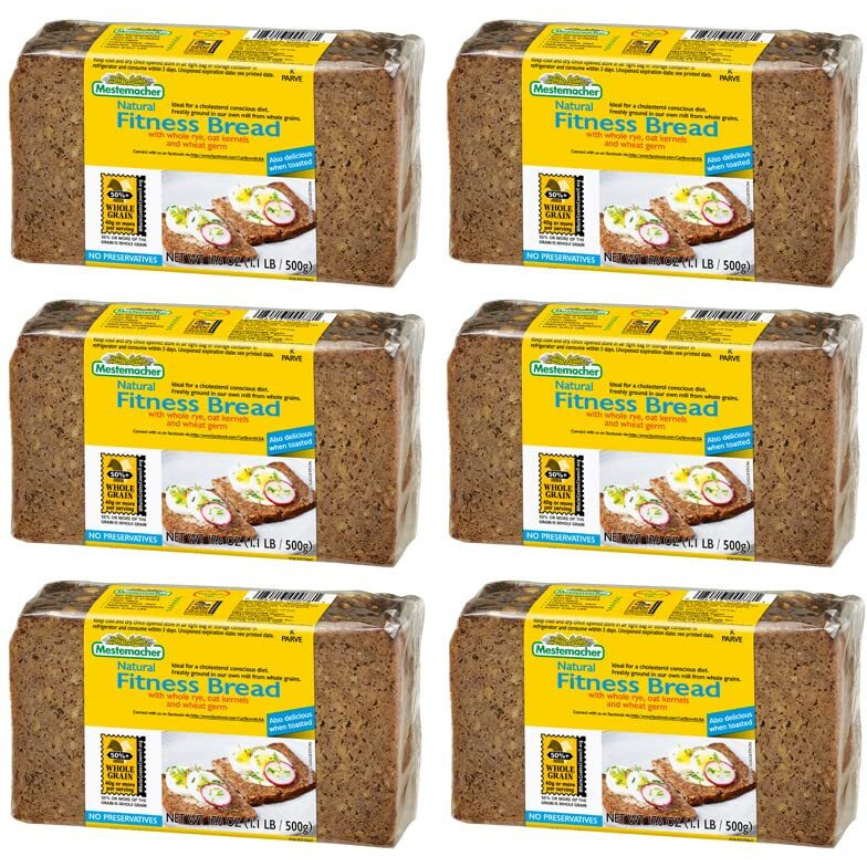 Mestemacher Whole Grain Bread (Fitness, 17.6 Oz, Pack Of 6)
