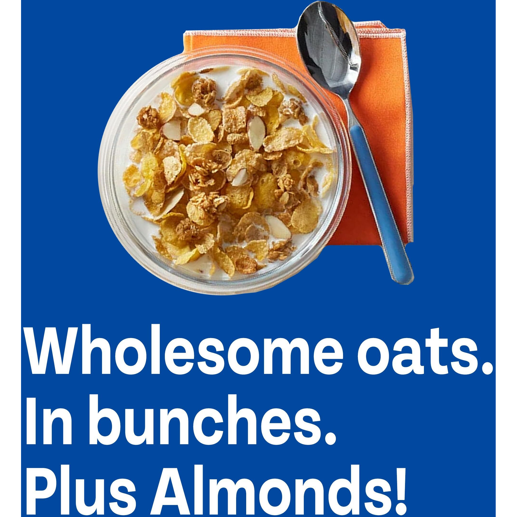 Post Honey Bunches Of Oats With Almonds Breakfast Cereal, Honey Cereal With Granola Clusters And Sliced Almonds, Small Cereal Cup Size For Easy On-The-Go Breakfast, 2.25 Oz Cereal Cup (Pack Of 12)