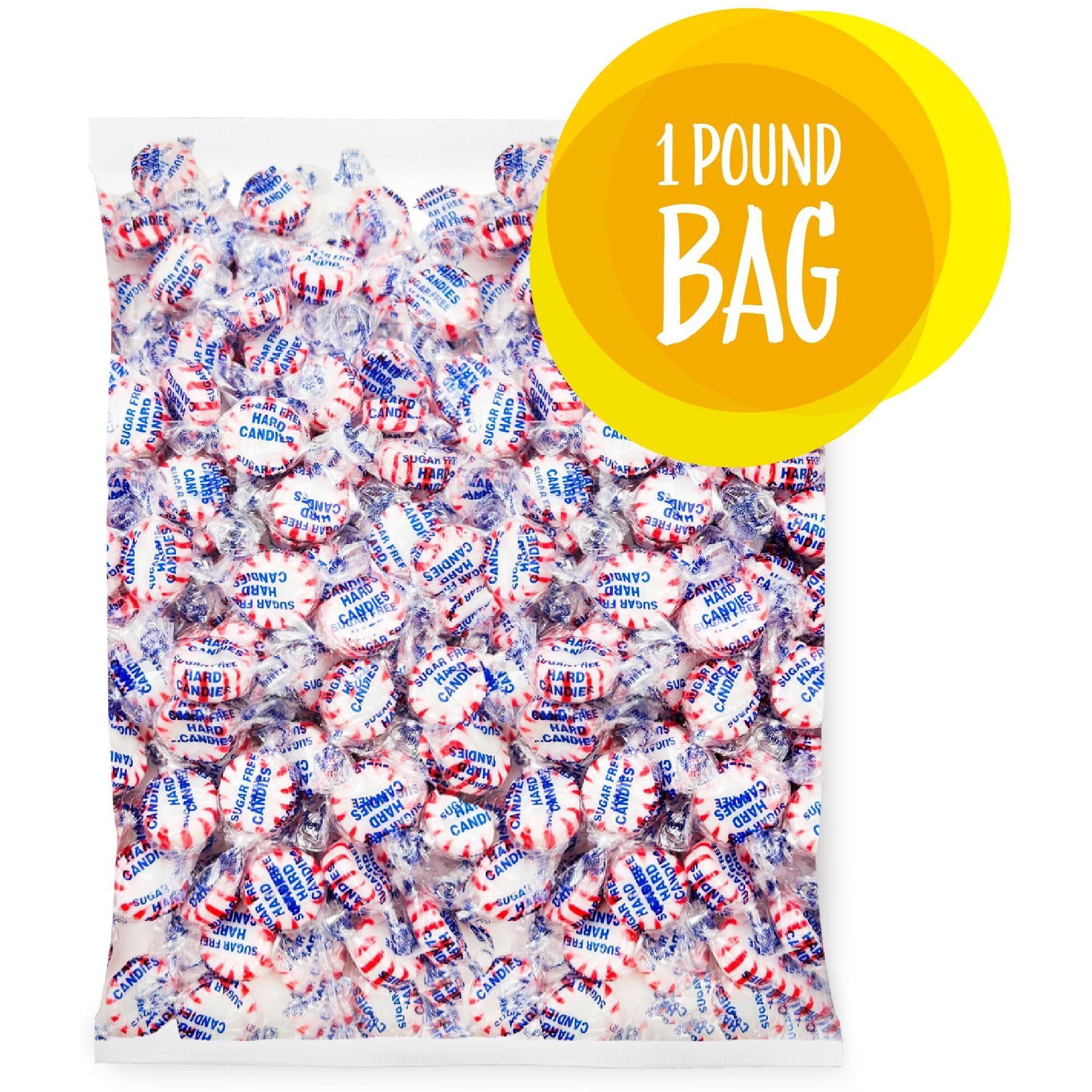 Sugar-Free Peppermint Starlight Mints Hard Candy, 1-Pound Bag