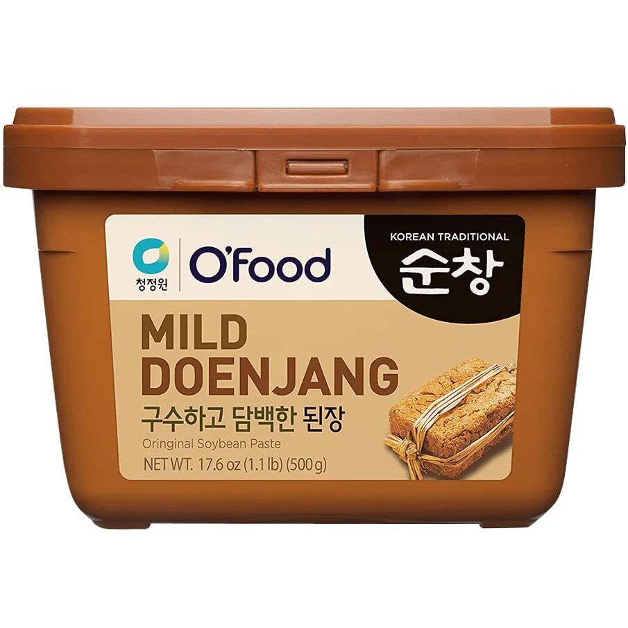 Chung Jung One O'Food Doenjang, Premium Korean Traditional Soybean Miso Paste Sauce, Naturally Fermented, Umami Flavor, Jjigae Soup Base, Chung Jung One (Original, 1.1 Lb, 500G)