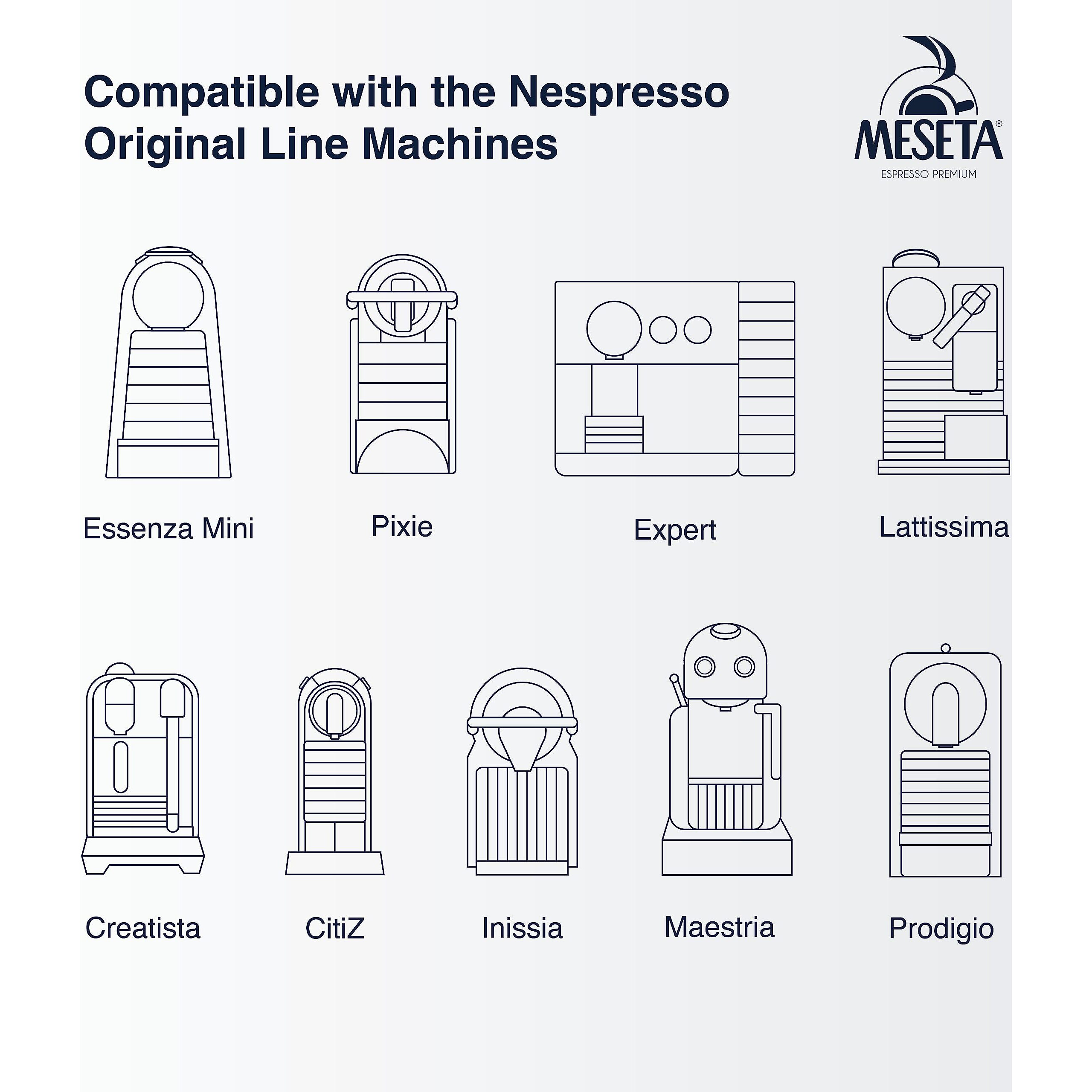 Nespresso Compatible Meseta Coffee Capsules . 100 Capsules Of Gourmet Organic(European Certified) 100% Arabica Coffee Espresso Compatible With Nespresso Machine