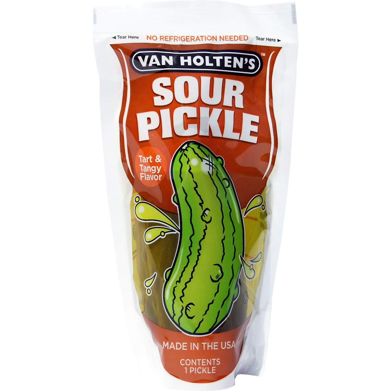 Van Holten's Pickles - Jumbo Sour Pickle-In-A-Pouch - 12 Pack