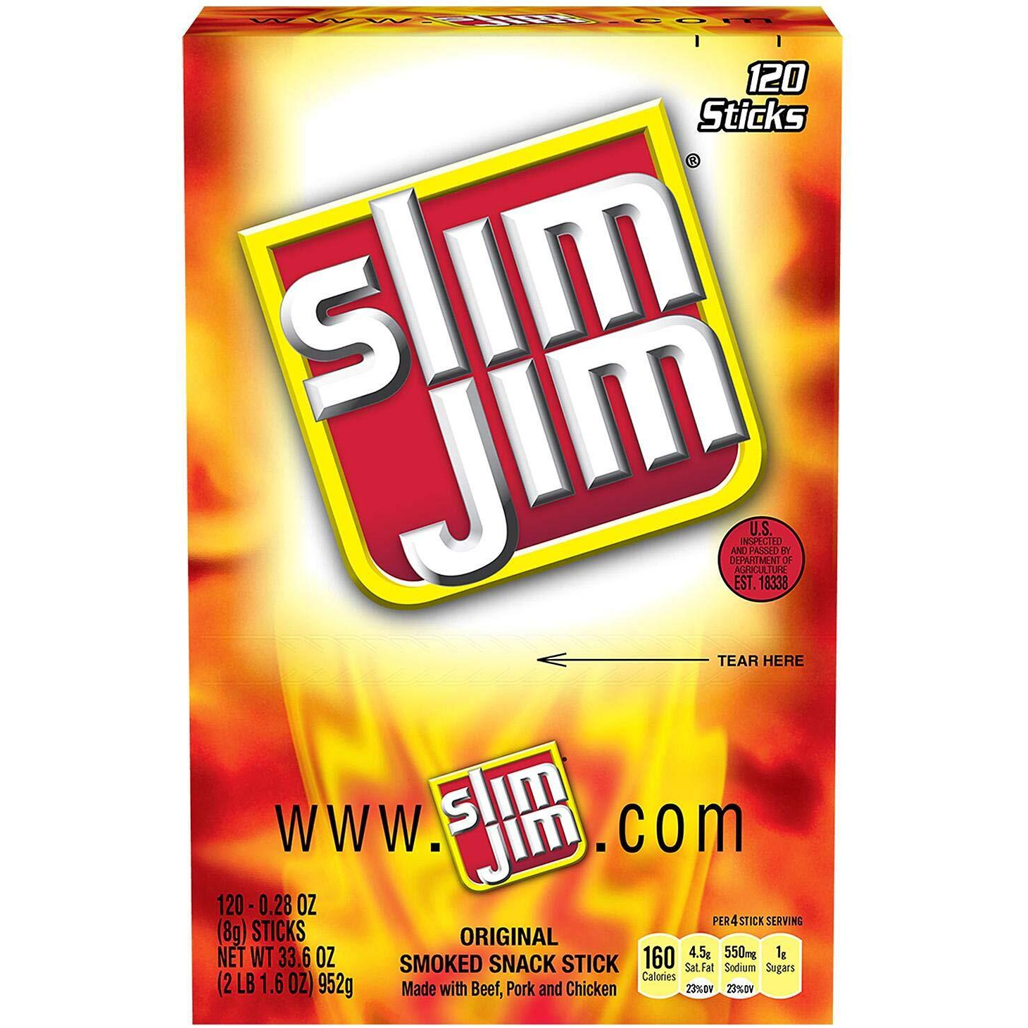 Slim Jim Original (120 Ct.) (Pack Of 2)
