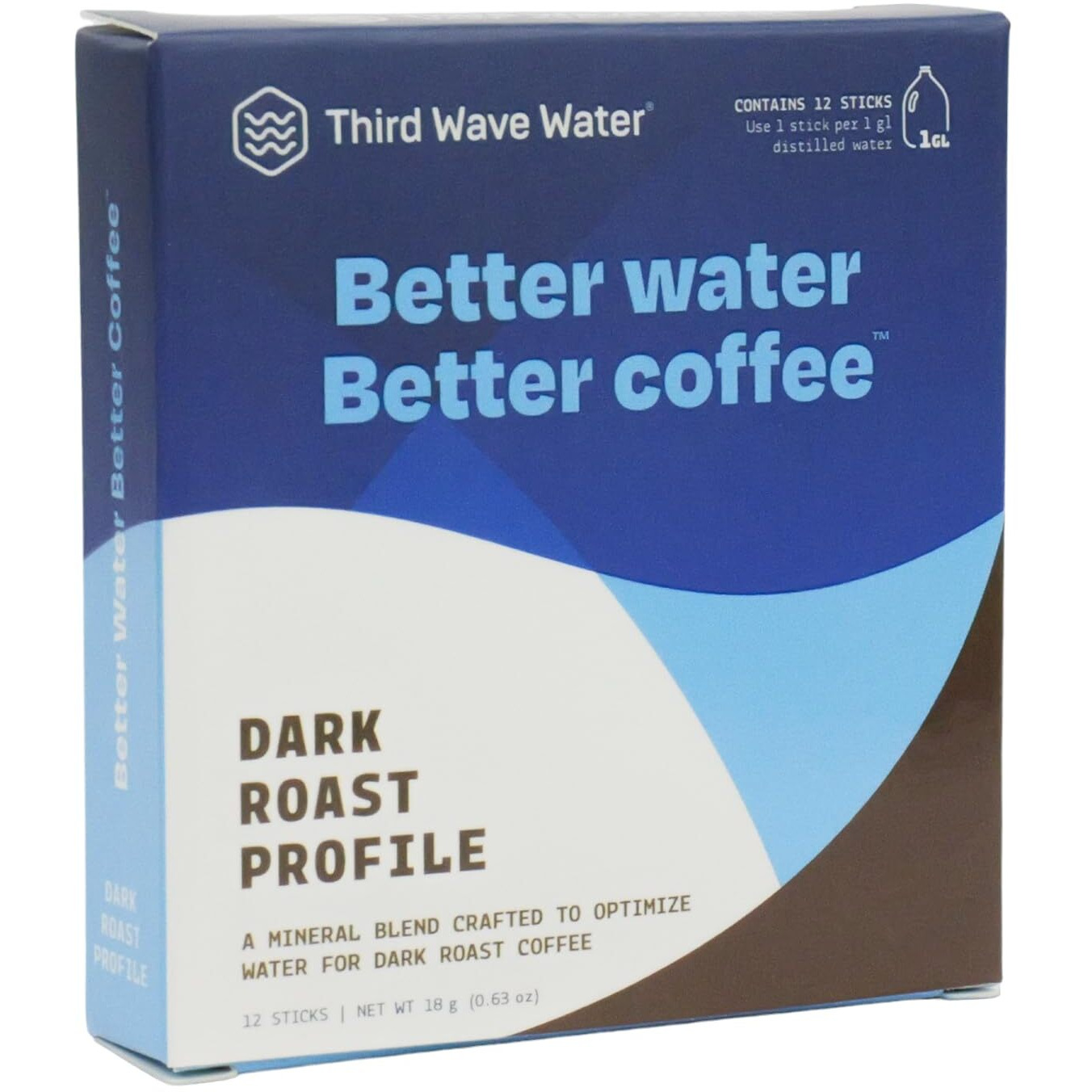 Third Wave Water - Dark Roast Profile - As Seen On Shark Tank- 12-Pack Gallons - For Bold Smooth Coffee