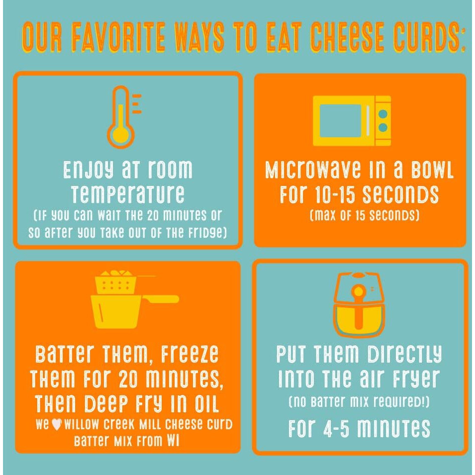 Cheese Bros Squeaky Fresh Wisconsin Cheese Curds | 6 Ounce Bags | Gourmet Gift For Families (4)