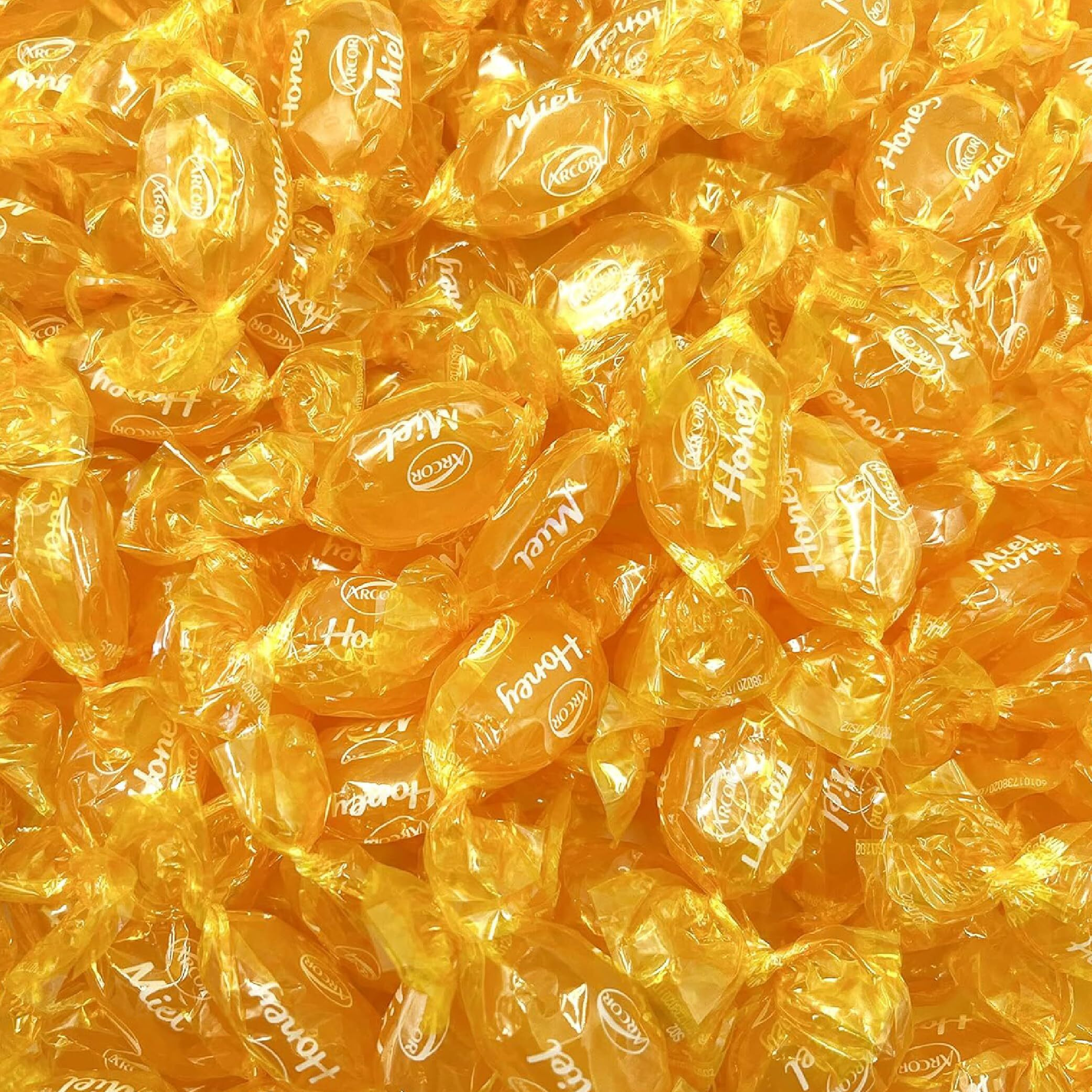Arcor Honey Filled Hard Candy | 2-Pound Bag | About 180 Pieces | Soothing Throat Drops | Individually Wrapped