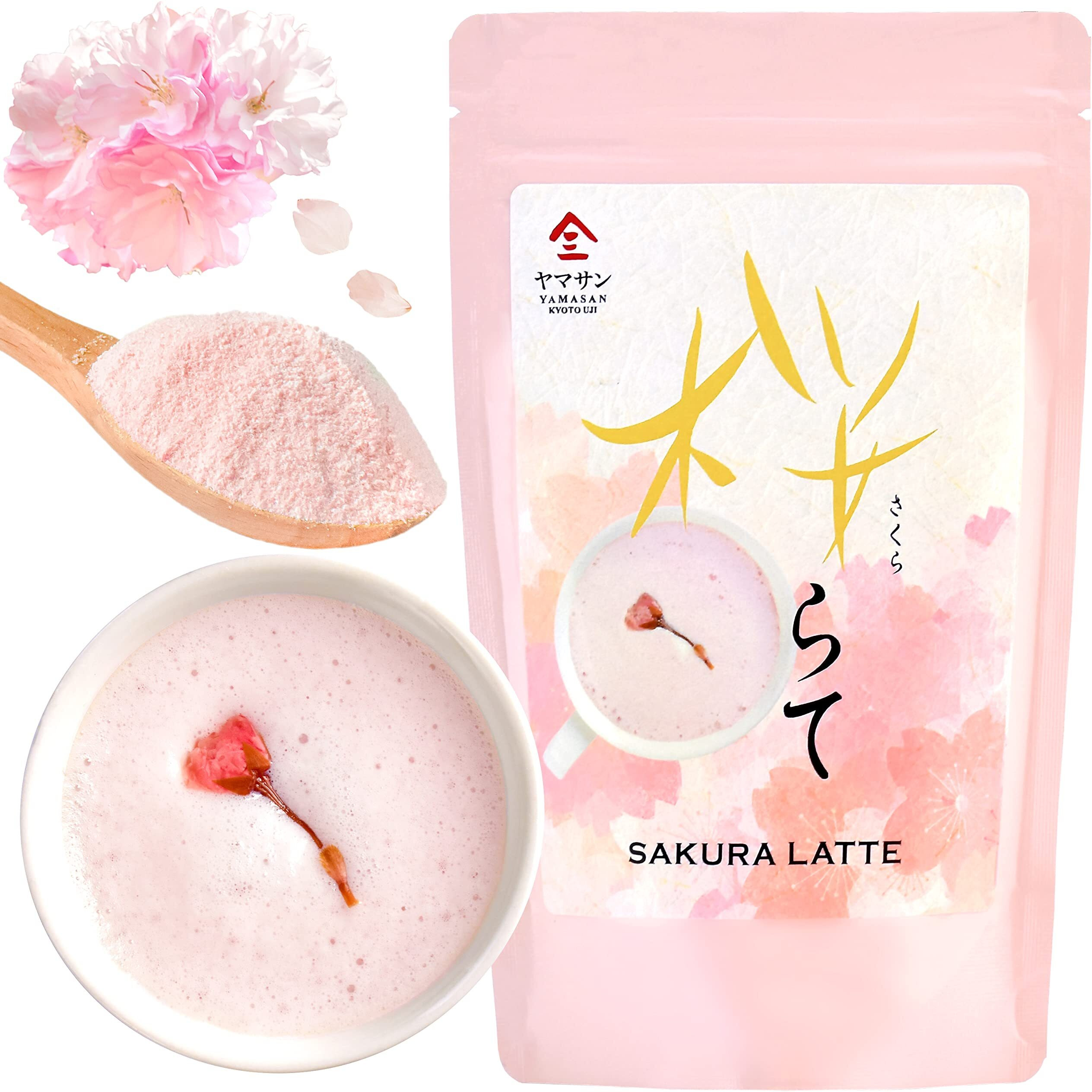 Sakura Latte -Creamy And Aromatic Foam- Using Japanese Cherry Blossom 100%, 3.5Oz, Made In Japan,Sold By Japanese Company Yamasan