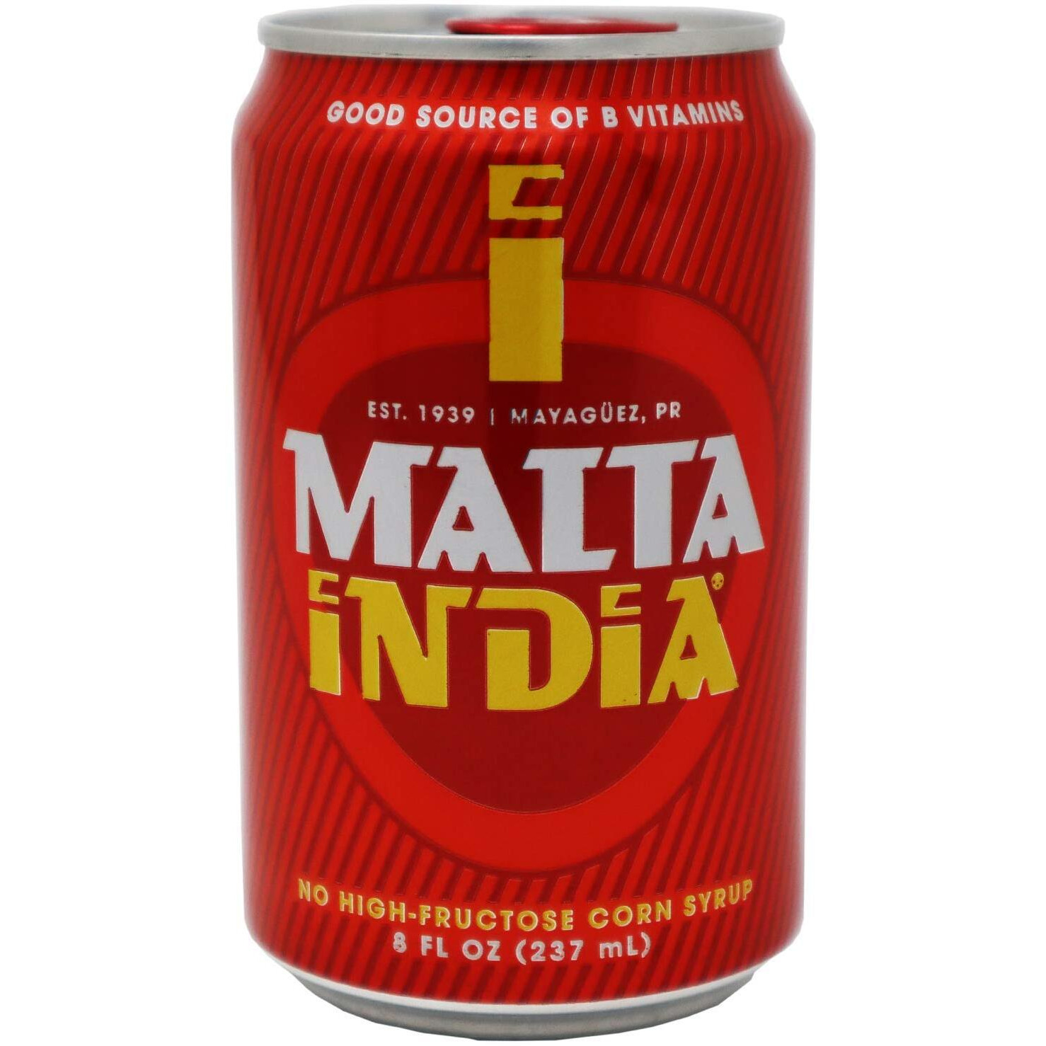 Malta India - Malt Beverage Non Alcoholic Original From Puerto Rico, 8 Ounce (Pack Of 6)