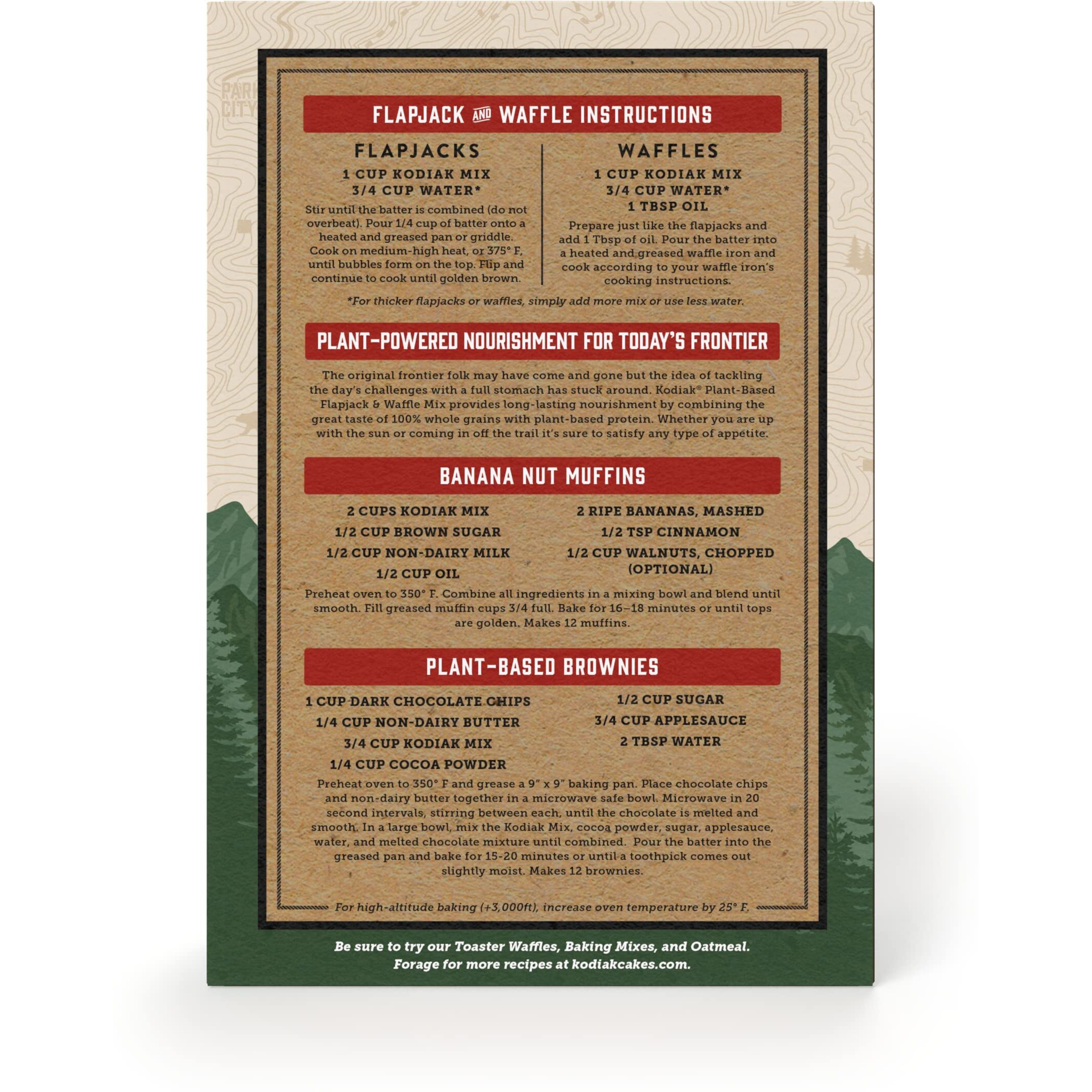 Kodiak Cakes Plant-Based Classic Flapjack & Waffle Mix, 18 Oz, (Pack Of 6)