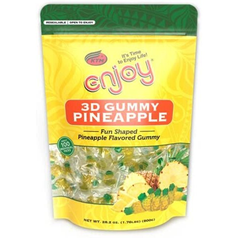 3D Gummy Pineapple Large 28.2 Ounce Bag
