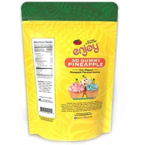 3D Gummy Pineapple Large 28.2 Ounce Bag