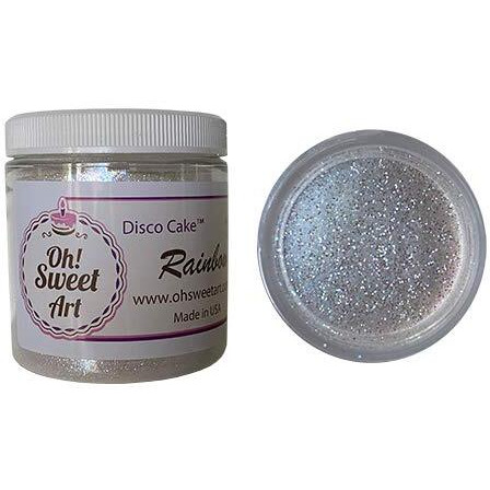 Rainbow 4 Ounces 4 Oz Disco Cake Cakes, Cupcakes, Fondant, Decorating, Dust, Cake Pops By Oh Sweet Art