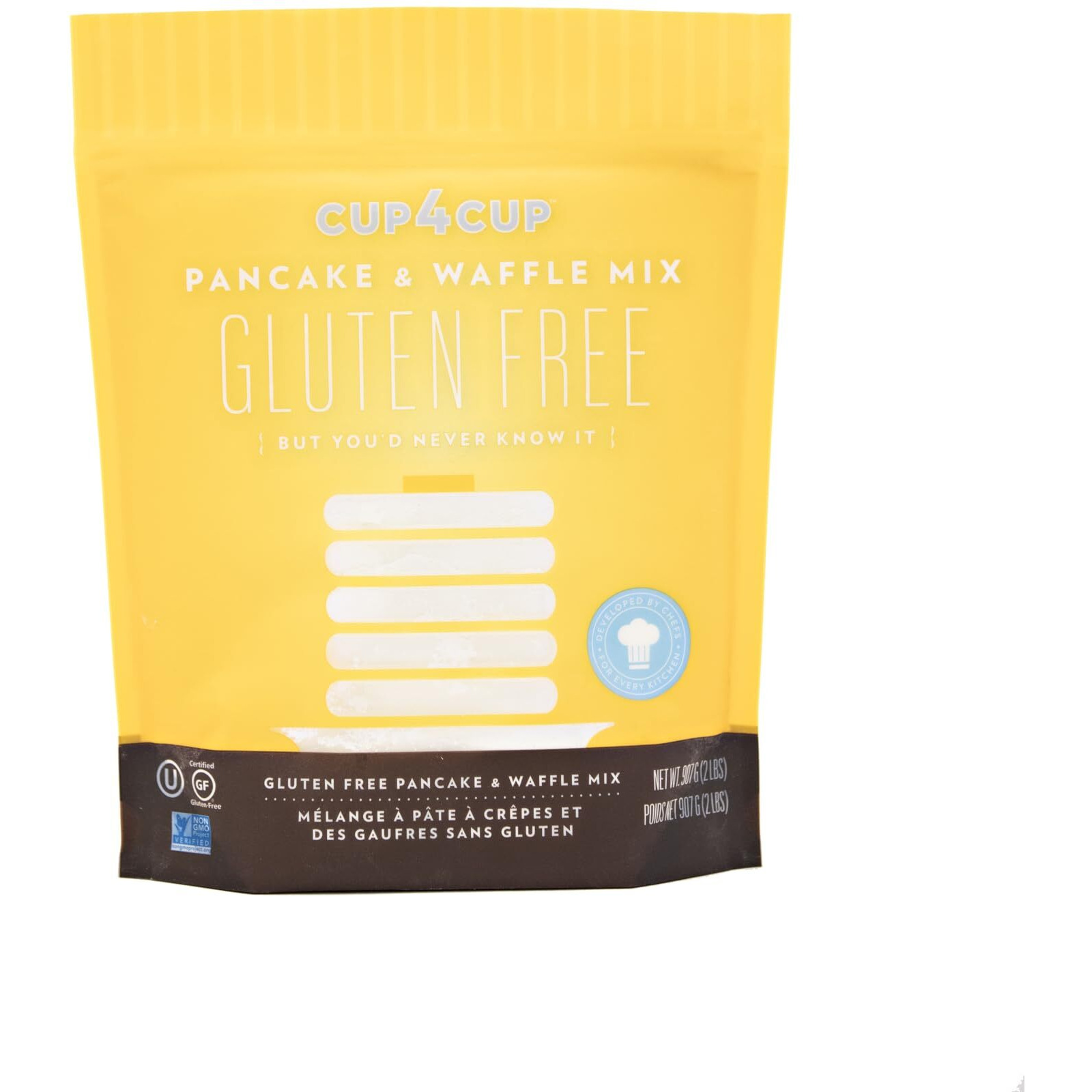 Cup4Cup Pancake And Waffle Mix, 2 Pounds, Certified Gluten Free, Dairy Free, Non-Gmo, Kosher, Made In The Usa