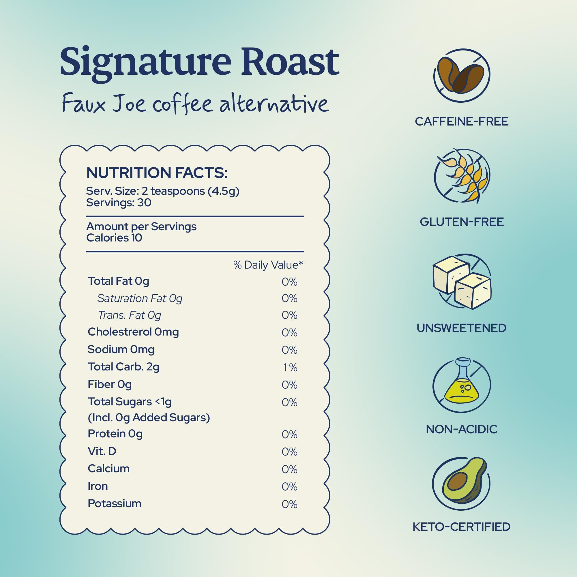 Sip Herbals Caffeine-Free, Dandelion Root Tea - Loose Leaf Coffee Alternative With Carob And Chicory - As Seen On Shark Tank - Coffee Substitute - Signature Roast (30 Servings)