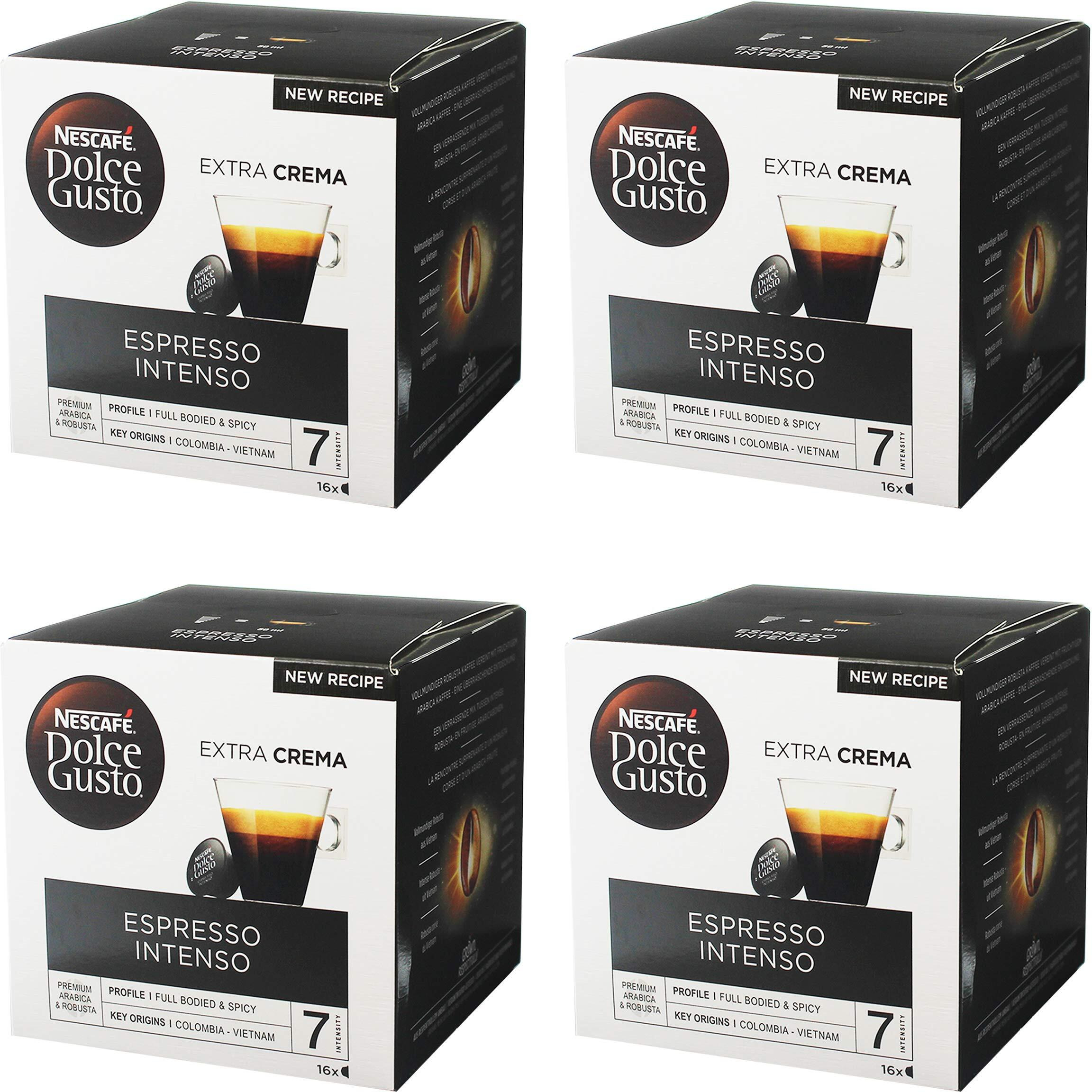 Nescaf   Dolce Gusto Espresso Intenso, Pack Of 4, 4 X 16 Capsules