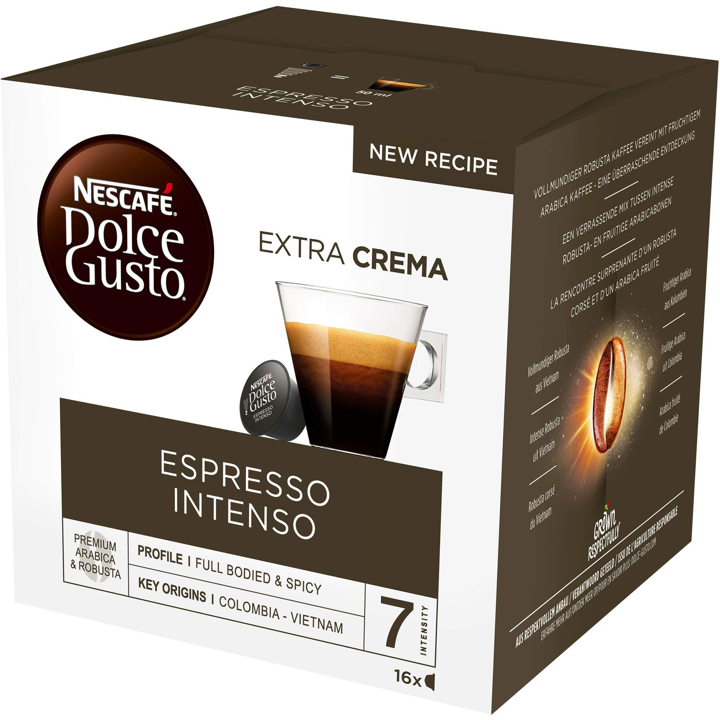 Nescaf   Dolce Gusto Espresso Intenso, Pack Of 4, 4 X 16 Capsules