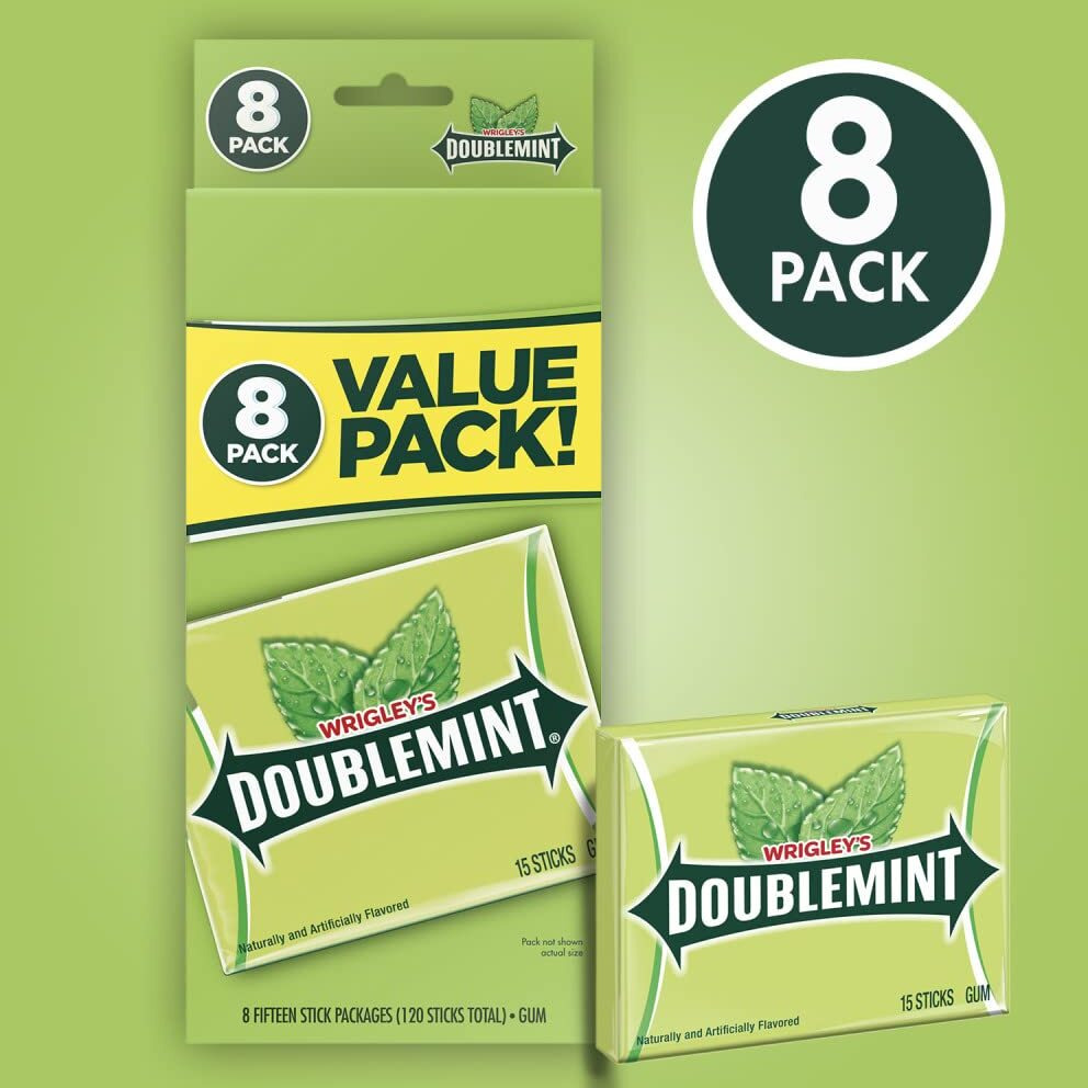 Doublemint Wrigley's Doublemint Chewing Gum, 6 Value Packs (48 Packs Total)