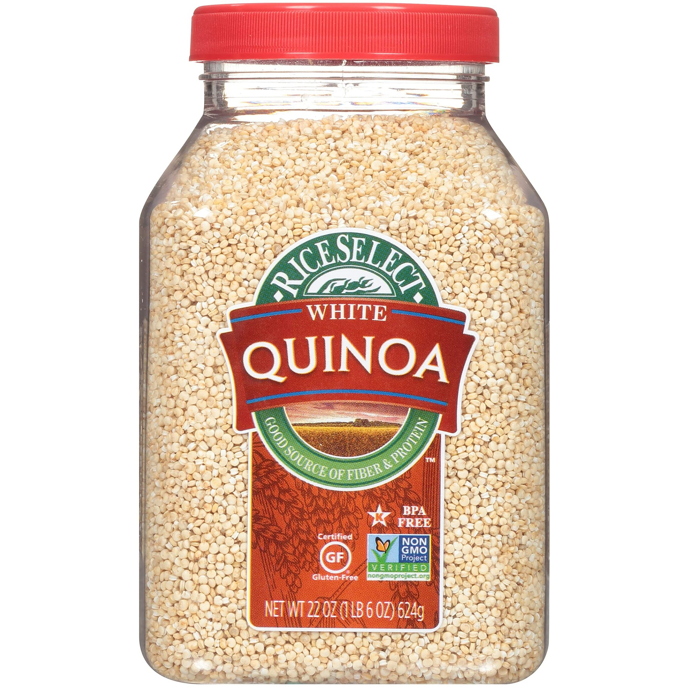 Riceselect White Quinoa, Premium Gluten-Free Seed, Star-K Kosher, And Non-Gmo Quinoa, 22-Ounce Jar