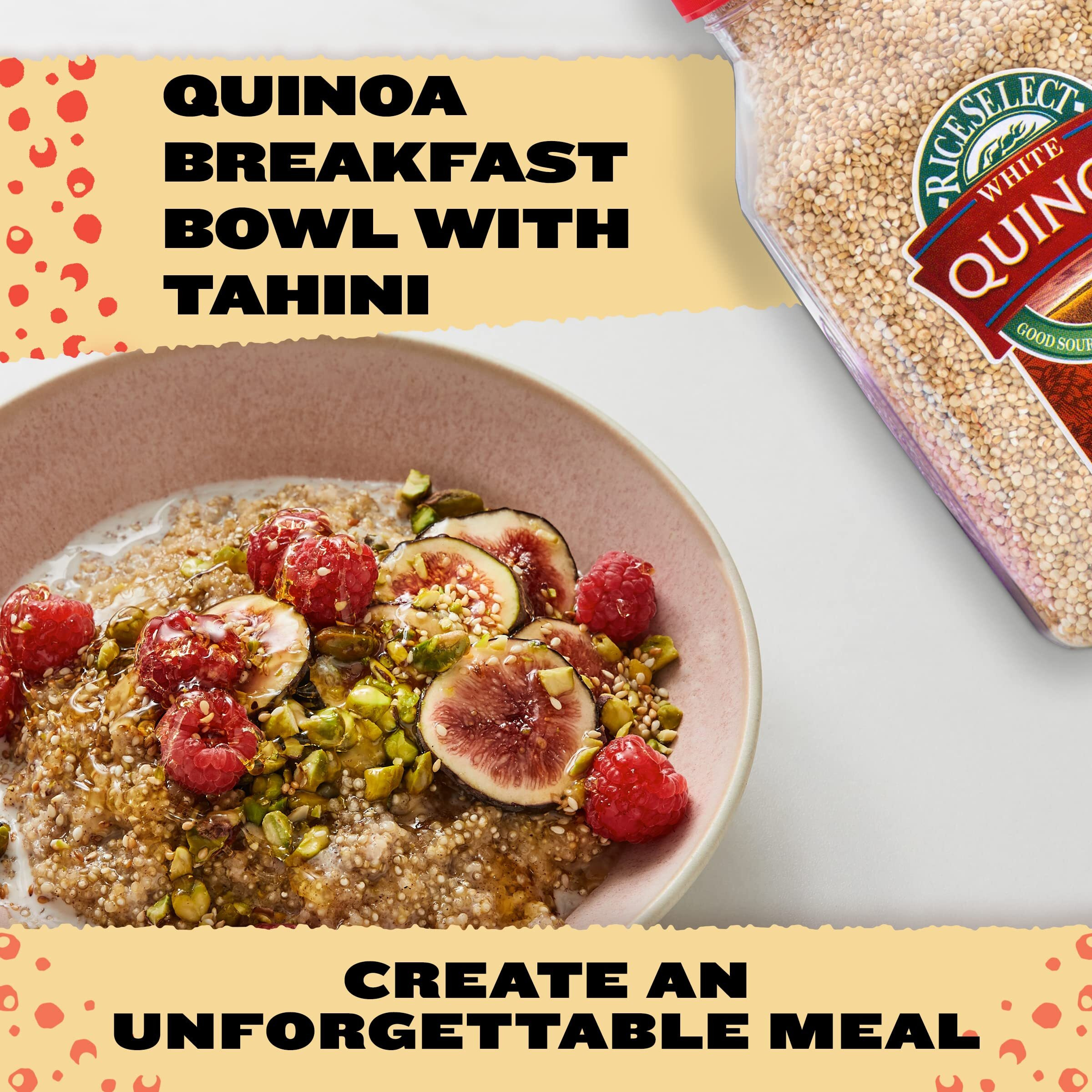 Riceselect White Quinoa, Premium Gluten-Free Seed, Star-K Kosher, And Non-Gmo Quinoa, 22-Ounce Jar