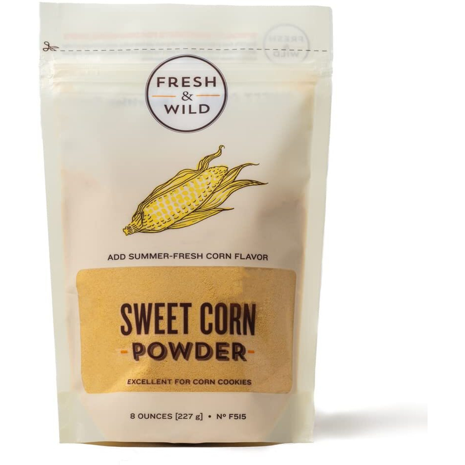 Fresh & Wild | Sweet Corn Powder | Milled Dried Sweet Corn Flour Kernels | Natural Coloring, Flavoring, And Decoration | For Momofuku Milk Bar Corn Cookies | 8 Oz | Gourmet, Chef-Inspired Ingredients