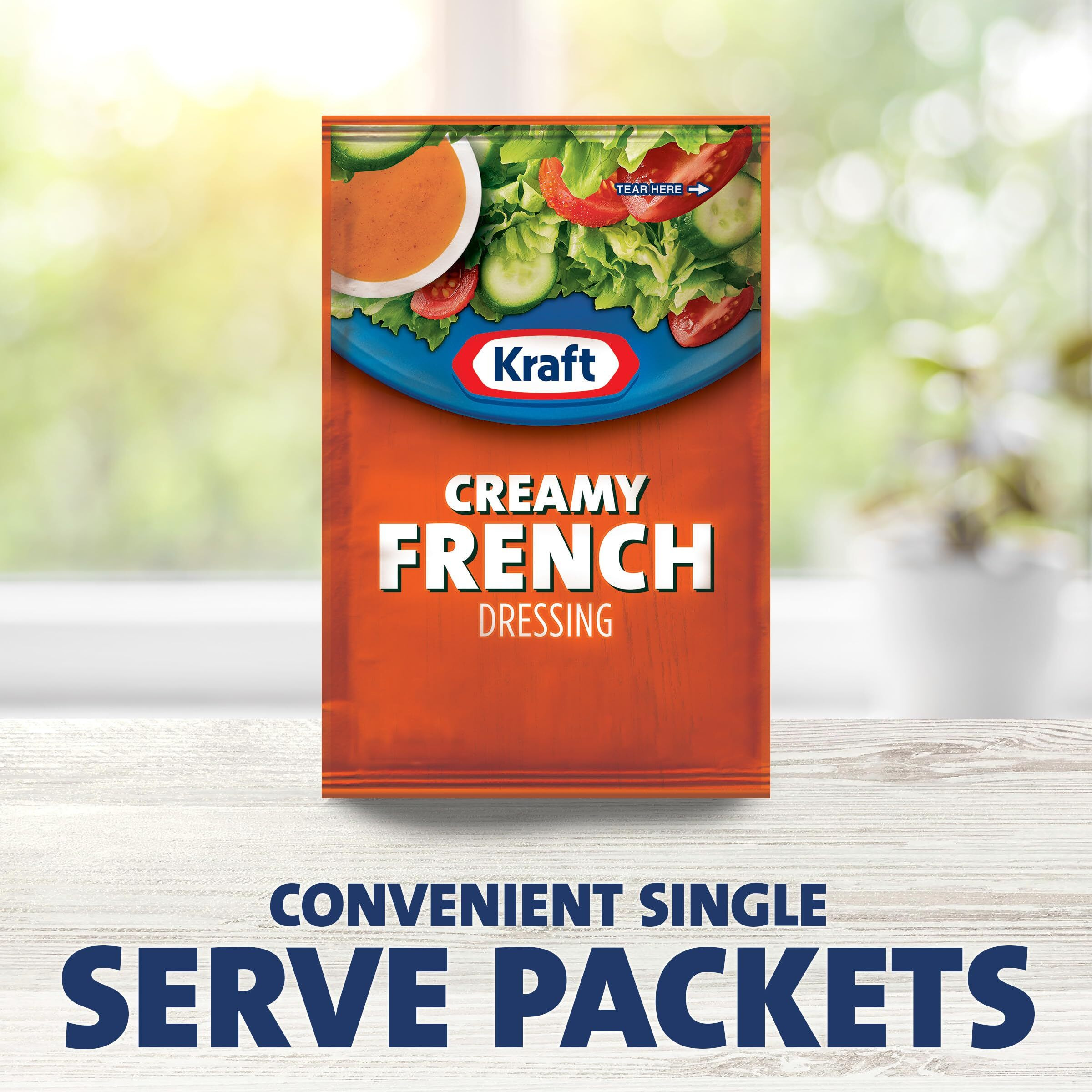Kraft Creamy French Salad Dressing Single Serve Packet (1.5 Oz Packets, Pack Of 60)