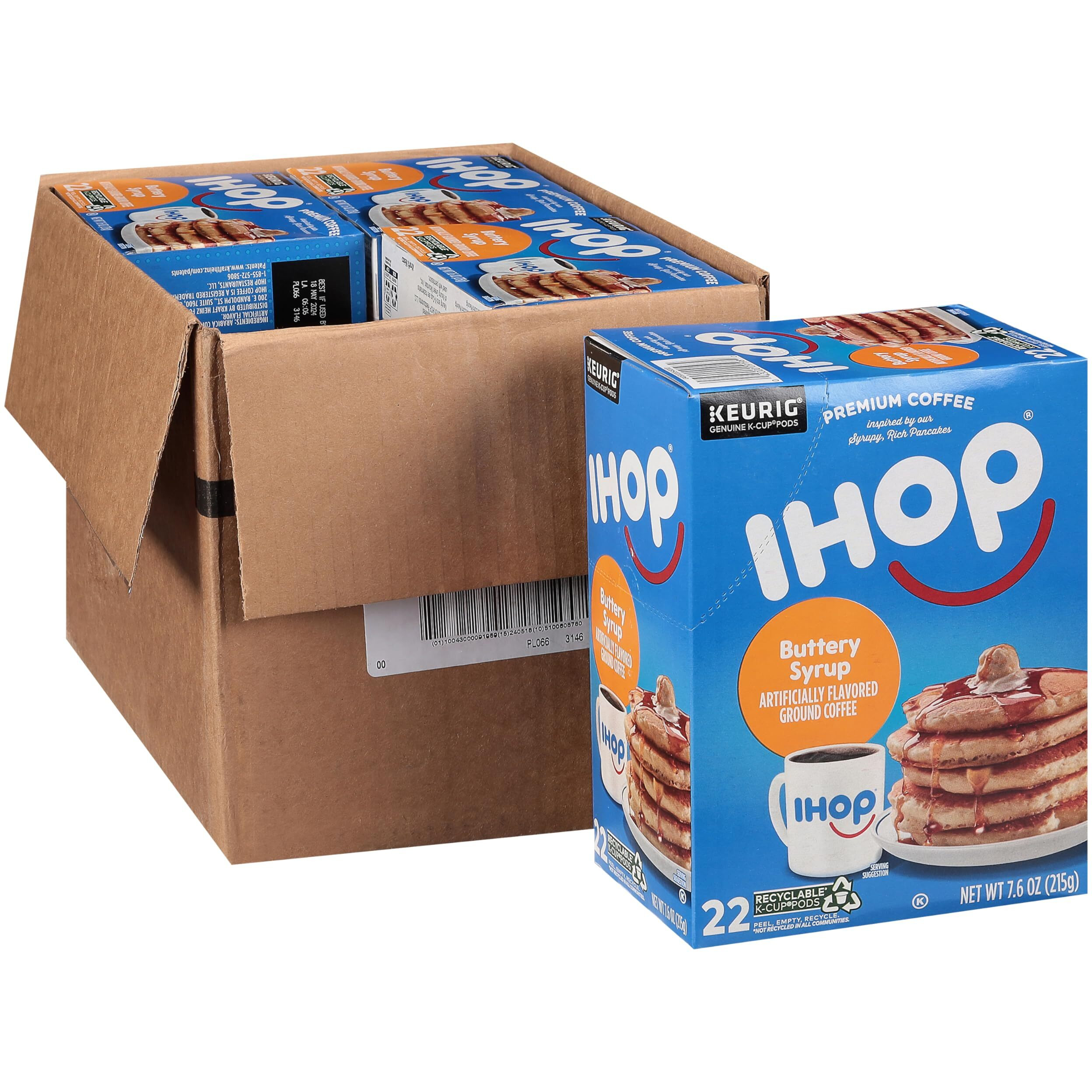 Ihop Buttery Syrup Flavored Keurig K-Cup Coffee Pods, 22 Ct Box (Pack Of 4)