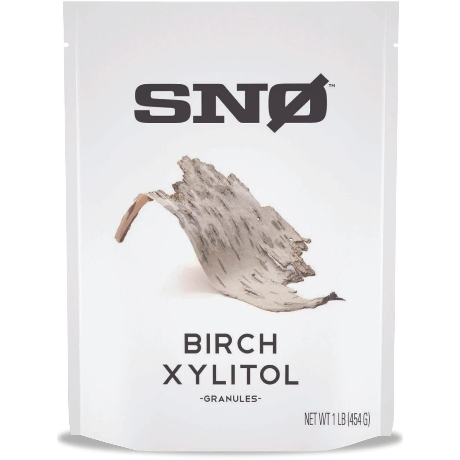 Sno Pure Birch Xylitol Sweetener - 1Lb Resealable Bag | Low Calorie, Non-Gmo, Gluten-Free, Vegan, Kosher | Paleo, Diabetic, & Keto-Friendly | Pharmaceutical Grade, No Aftertaste Sugar Substitute