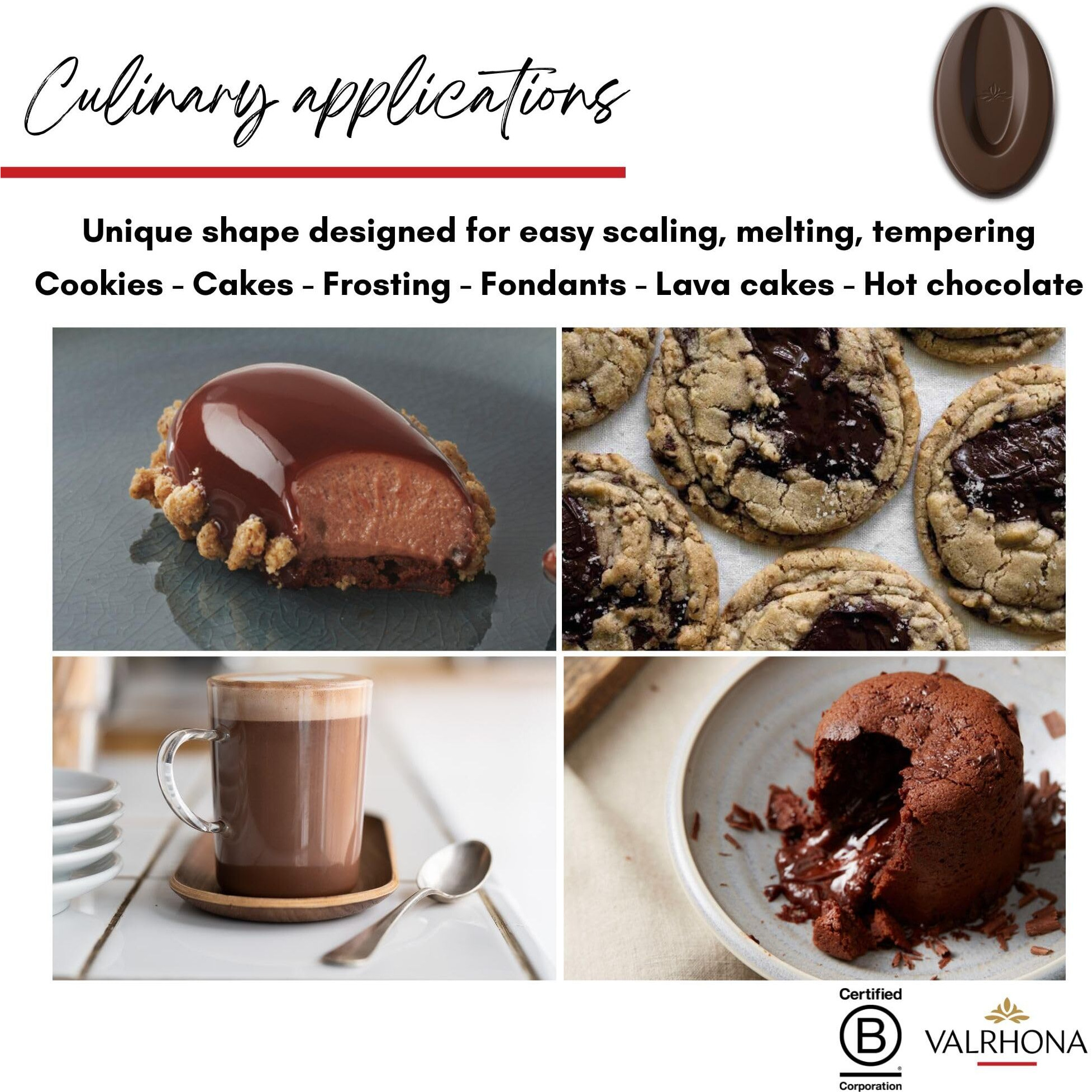 Valrhona Premium French Baking Dark Chocolate Discs (Feves). Classic Guanaja 70% Cacao. Easy Melt. Easy To Chop. Intense & Smooth With Bitter Notes. Sauces, Cakes, Mousses, Frostings 250G (Pack Of 1)