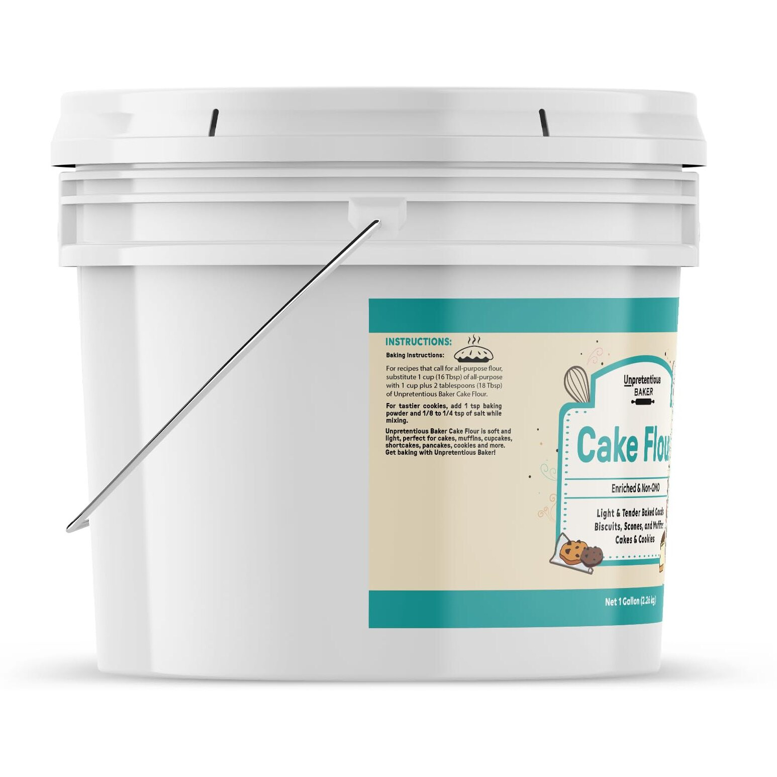 Unpretentious Cake Flour, 1 Gallon, Great For Cakes, Biscuits, Scones, Muffins