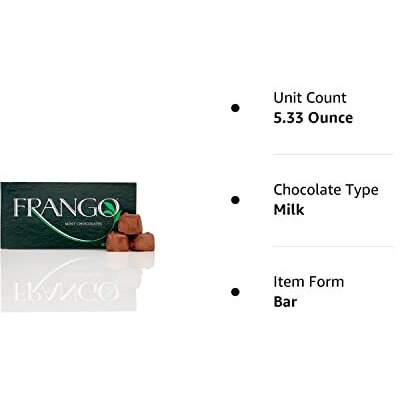 Frango Mint Chocolates-Milk Chocolate- 15 Pc Box,5.33 Ounces