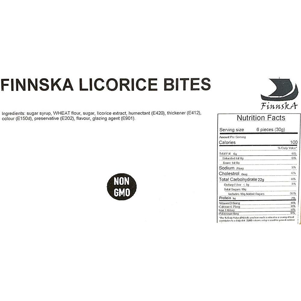 Sweetgourmet Finnska Sweet Black Licorice | Finnish Soft Licorice | 1 Pound