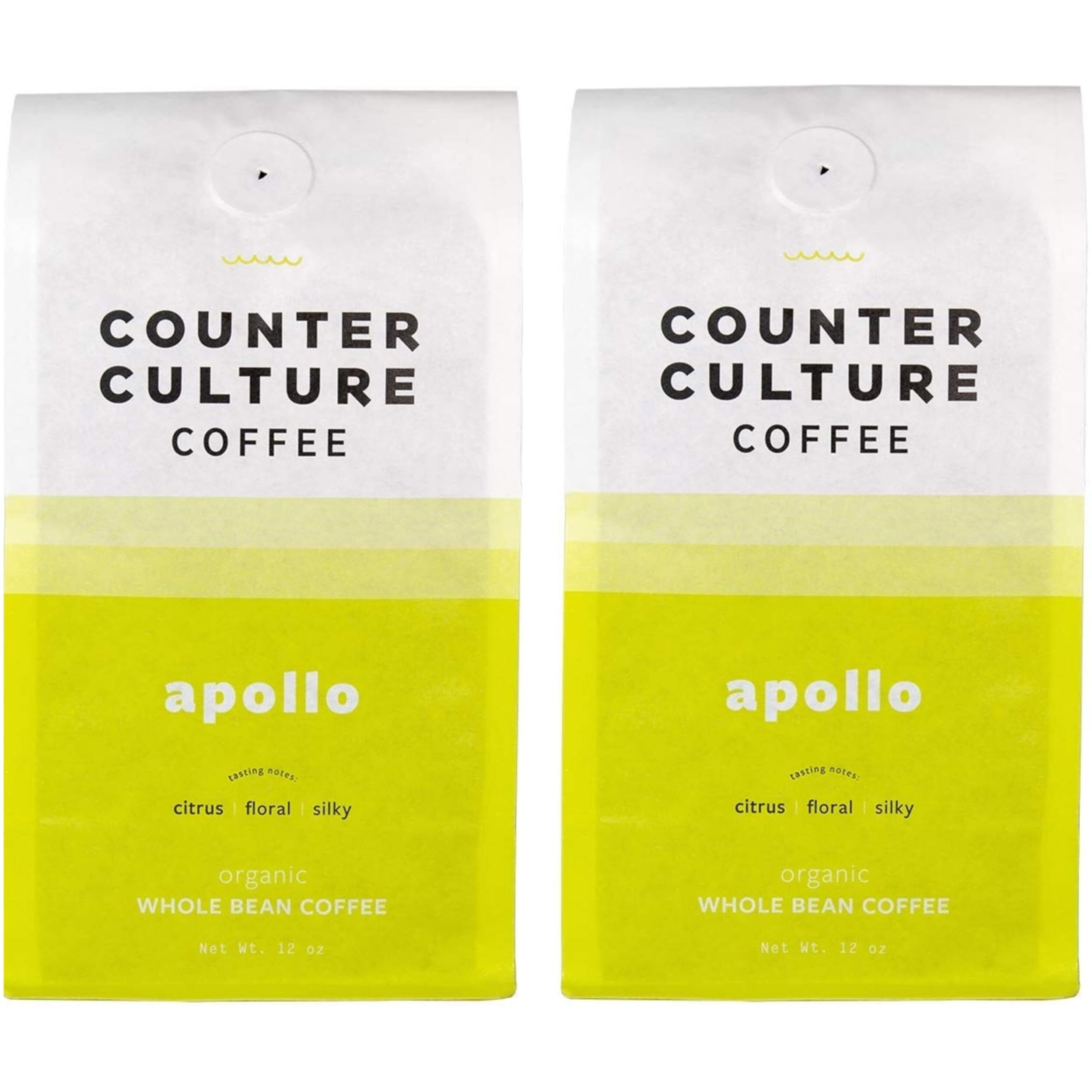 Counter Culture Coffee - Fresh Roasted Certified Organic Whole Bean Coffee (Kosher) (Apollo Double Pack)