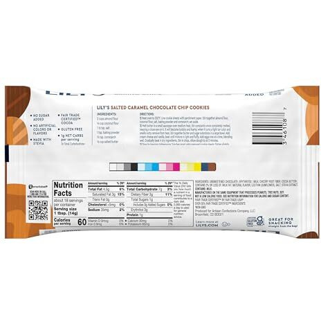Lily's Chocolate Salted Caramel Flavored No Sugar Added, Baking Chips Bags, 9 Oz (3 Count)