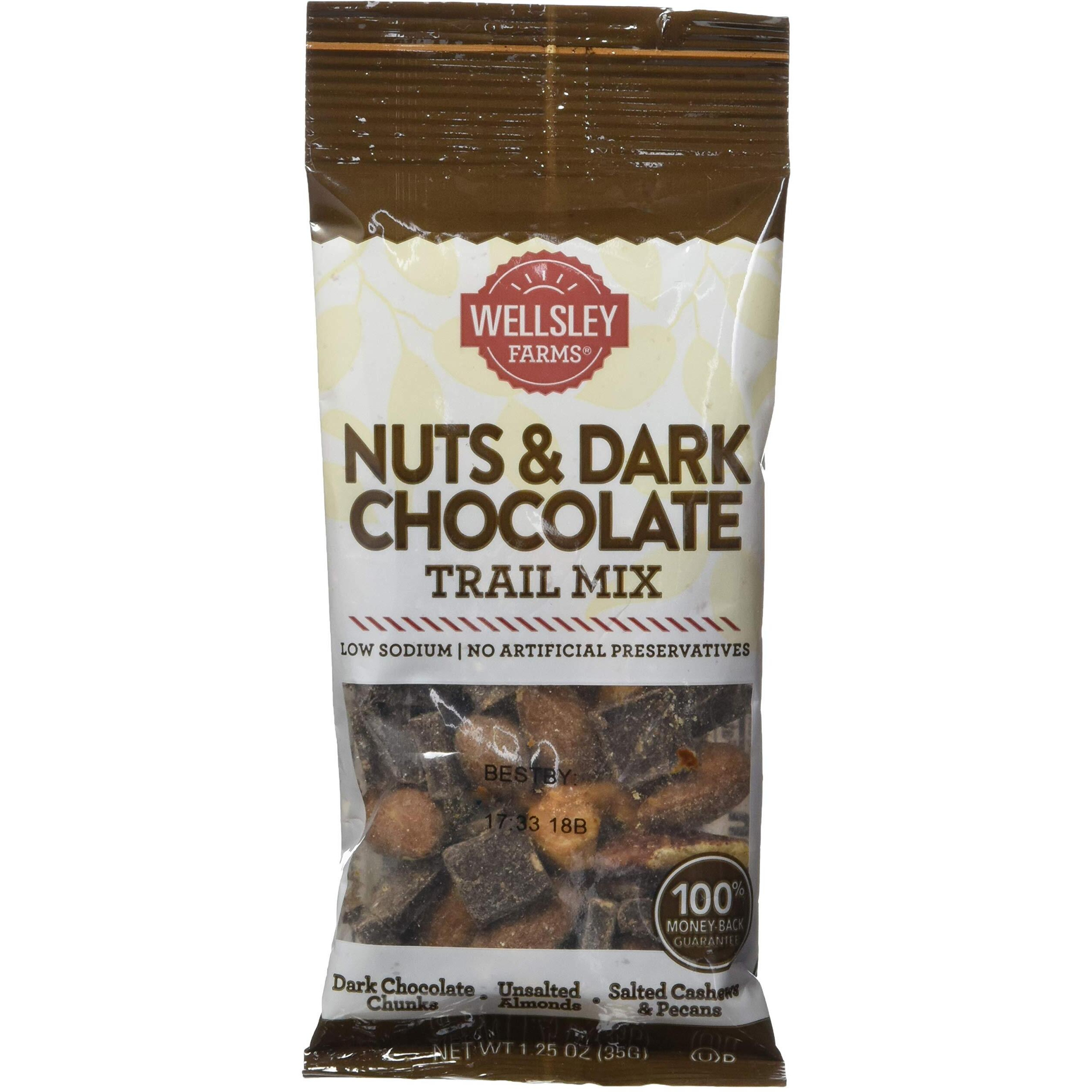 Wellsley Farms Nut & Dark Chocolate Trail Mix 16Count 1.25 Oz Net Wt 20 Oz