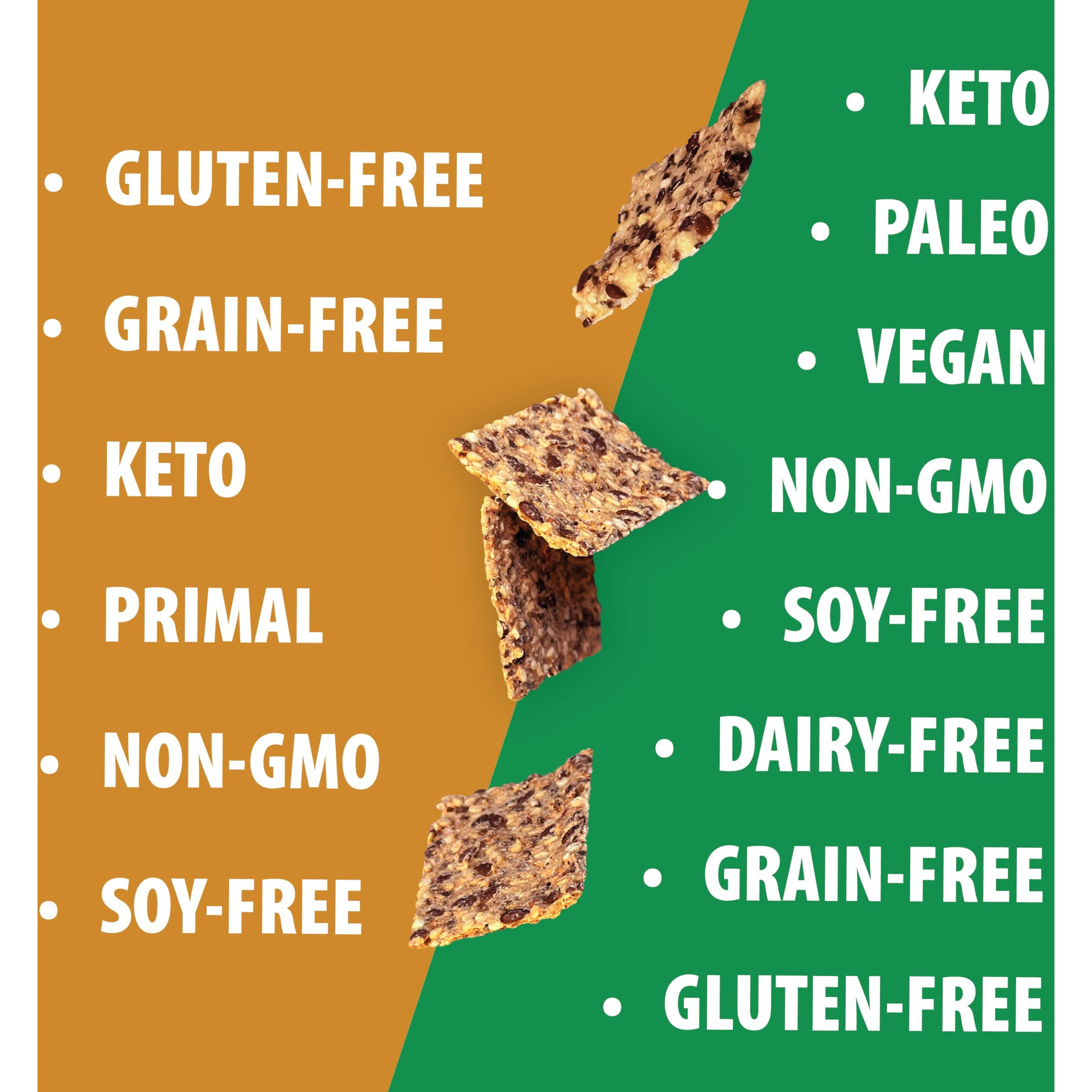 Julian Bakery Paleo & Primal Thin Crackers | Salt & Pepper & Parmesan | Usda Organic | Gluten-Free | Grain-Free | Gmo Free | Low Carb | Variety 2 Pack