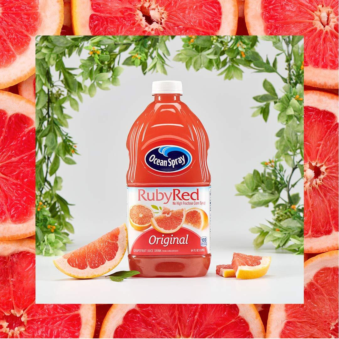 Ocean Spray Ruby Red Grapefruit Juice Drink, 64 Fl Oz Bottle (Pack Of 8)