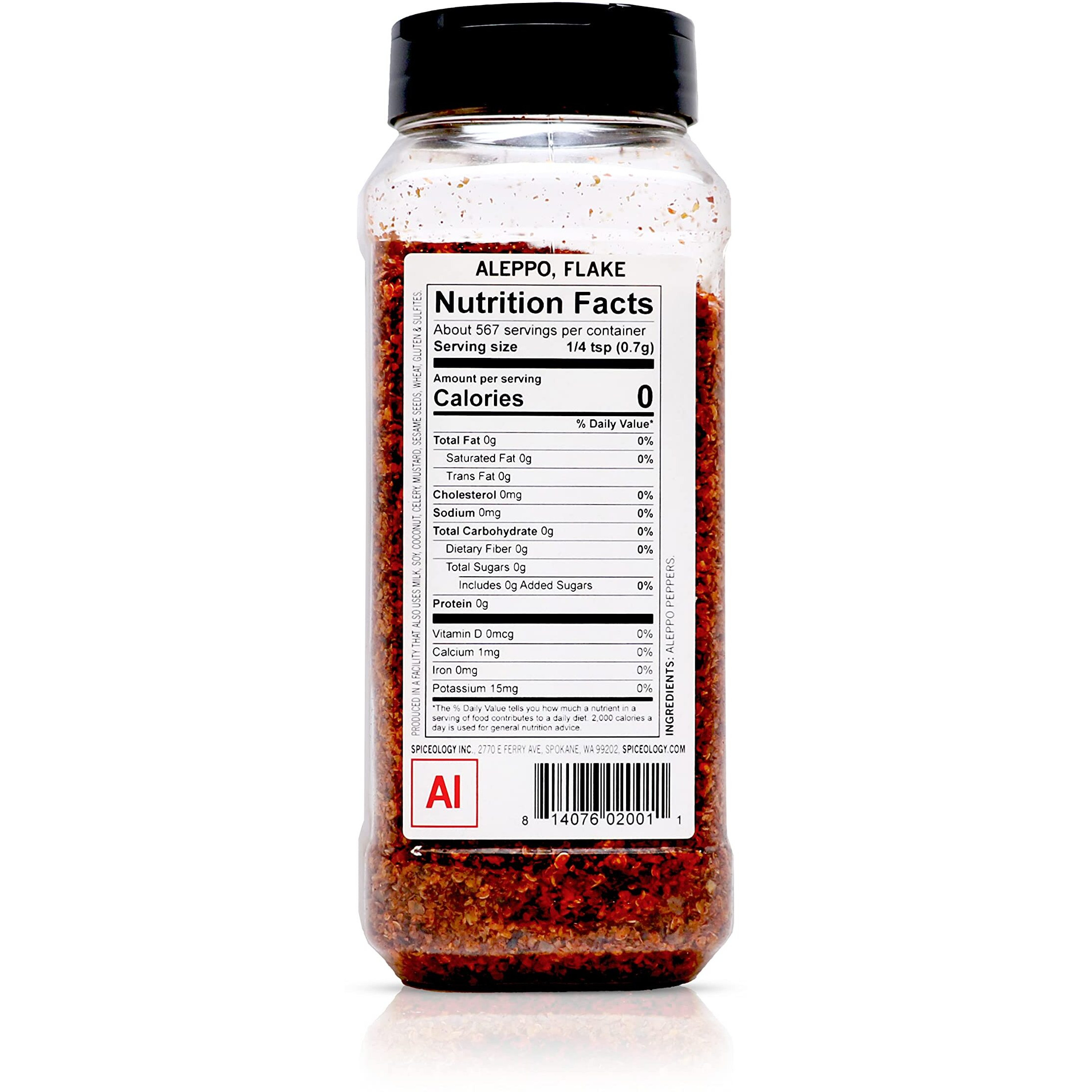 Spiceology - Aleppo Pepper Flakes - Dried Ground Aleppo Pepper - Chiles - Bulk Spices - Spices And Sesonings - 14 Oz