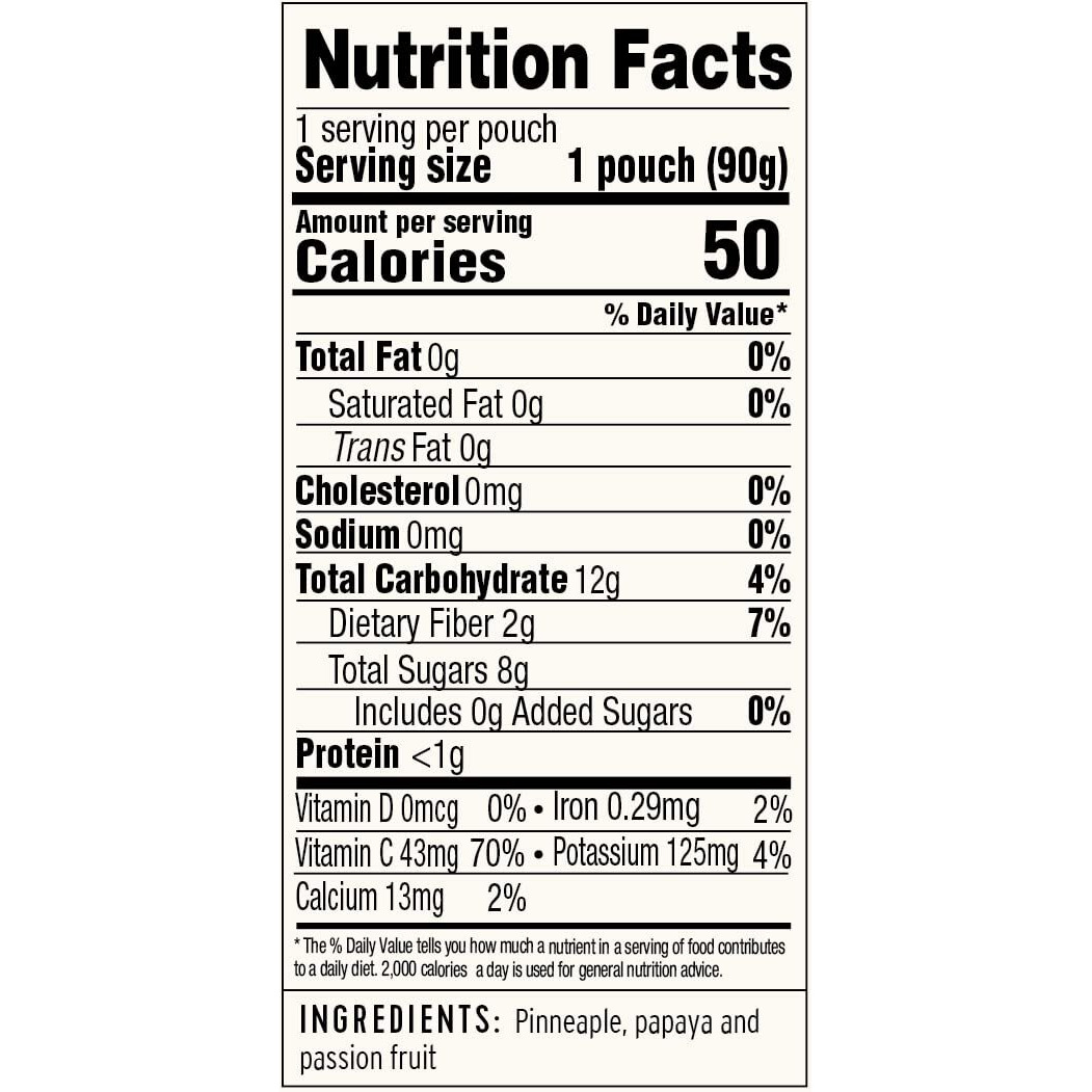 Golden Farms Tropical Pouches, Low Ingredient Healthy Snacks (Pack Of 12), 100% Pure Fruit, No Added Sugar, Vegan, Gluten-Free, Kosher, Non-Gmo Squeeze Pouch 3.17Oz Each