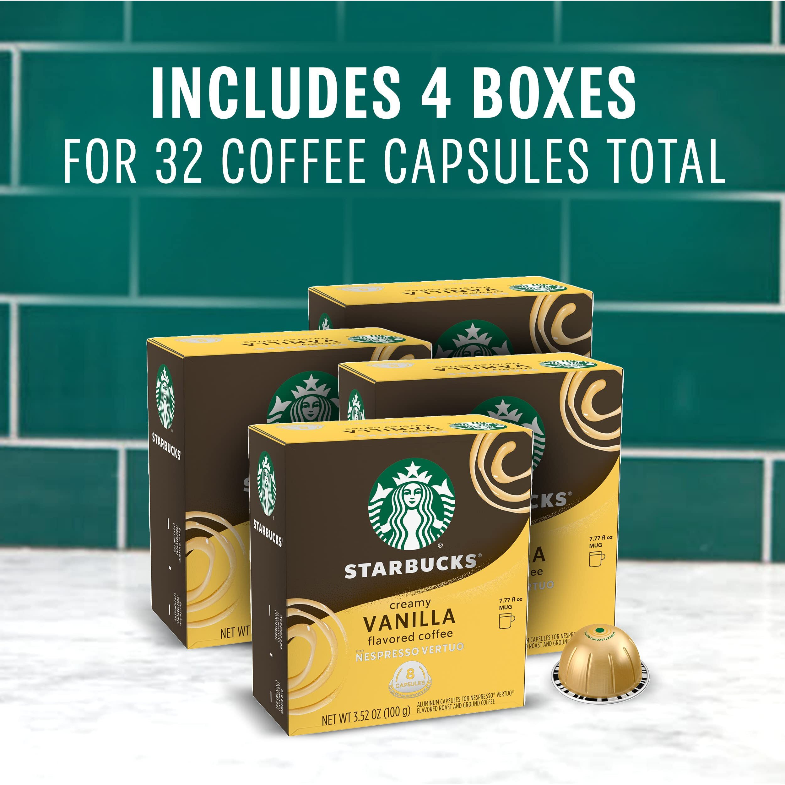 Starbucks By Nespresso Vertuo, Vanilla Flavored Coffee, 32-Count Coffee Pods, Brews 7.8 Oz.