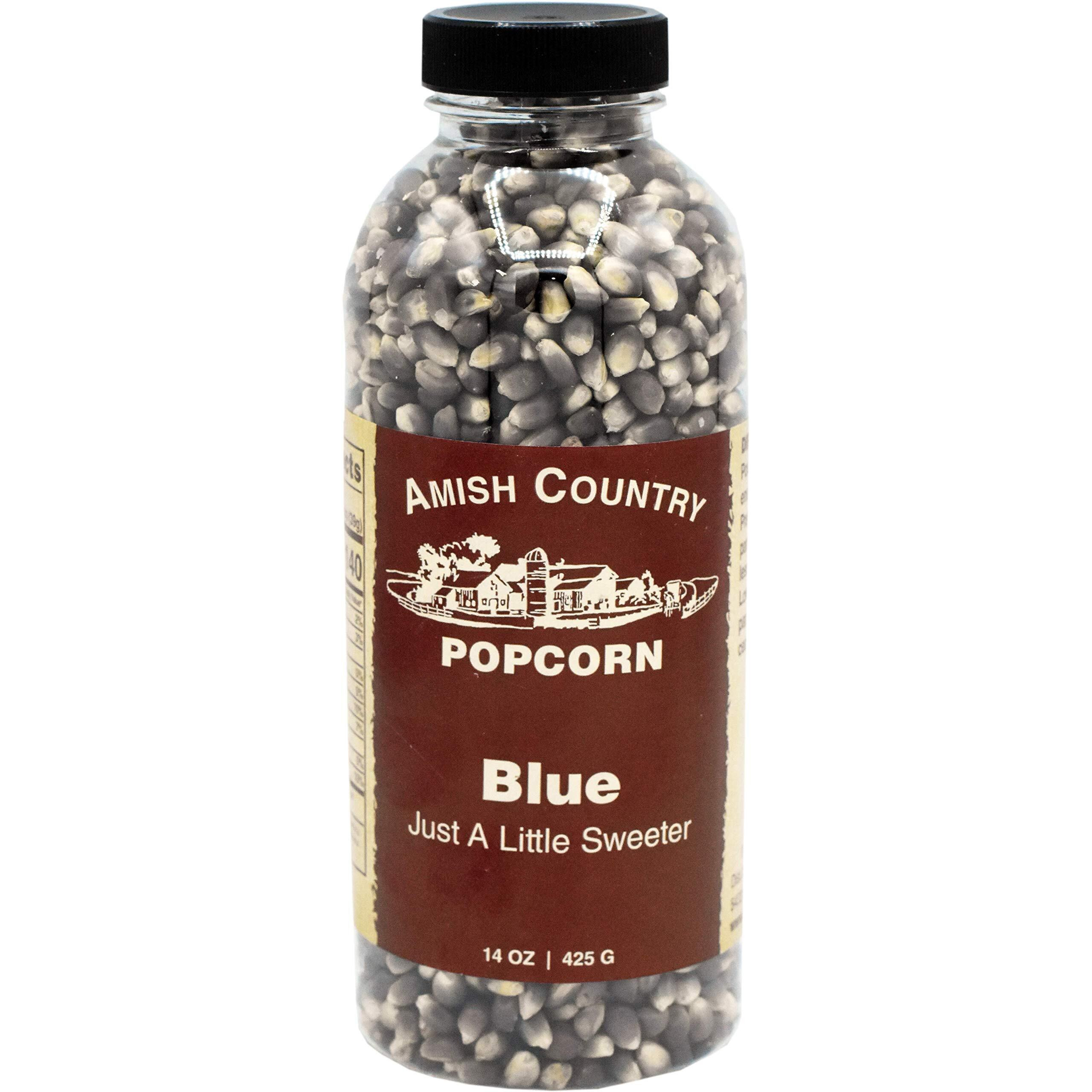 Amish Country Popcorn | 14 Oz Bottle | Blue Popcorn Kernels | Old Fashioned, Non-Gmo And Gluten Free (14 Oz Bottle)