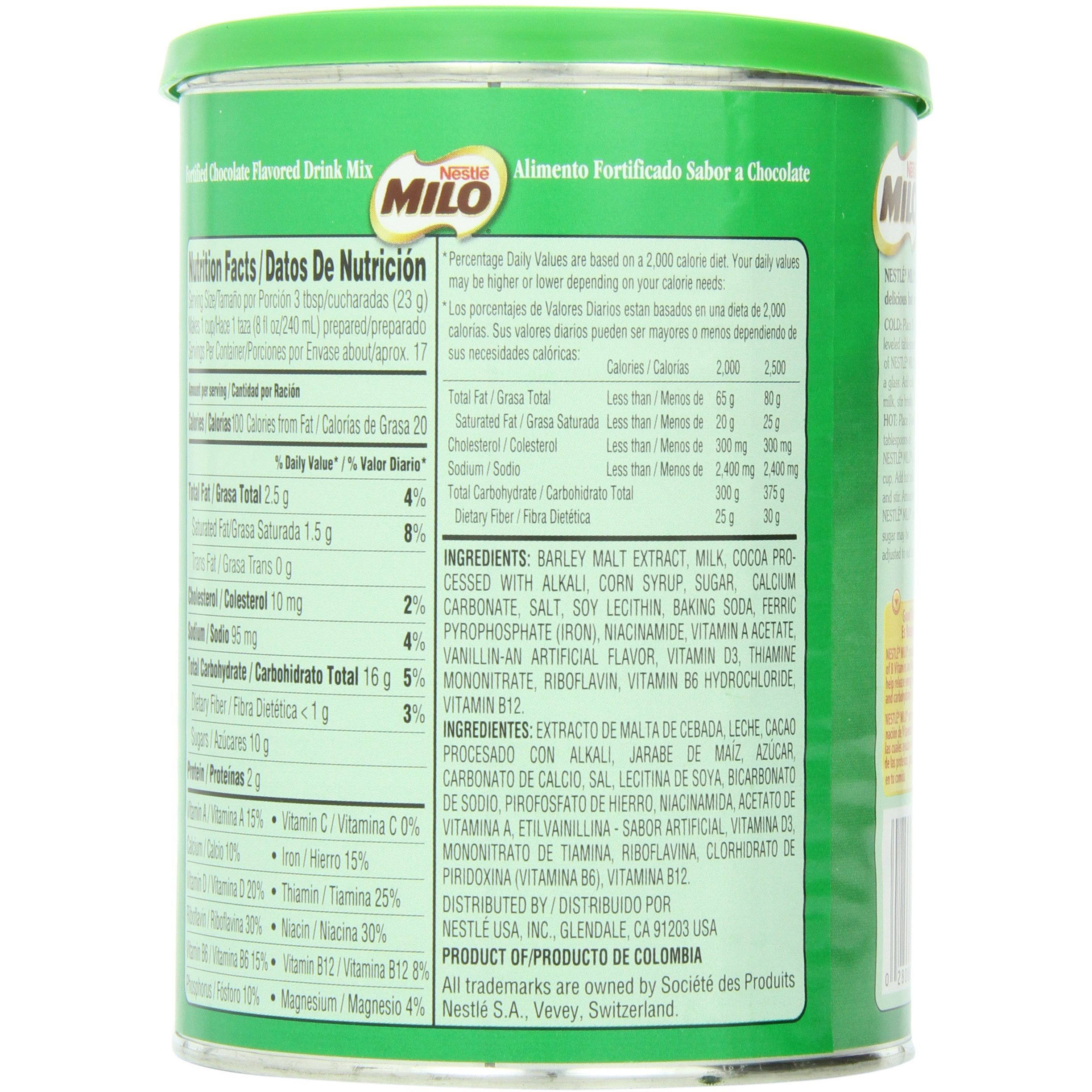 Nestle Milo Activ-Go Chocolate Malt Powder Drink Mix 14.1 Oz (Pack Of 12)