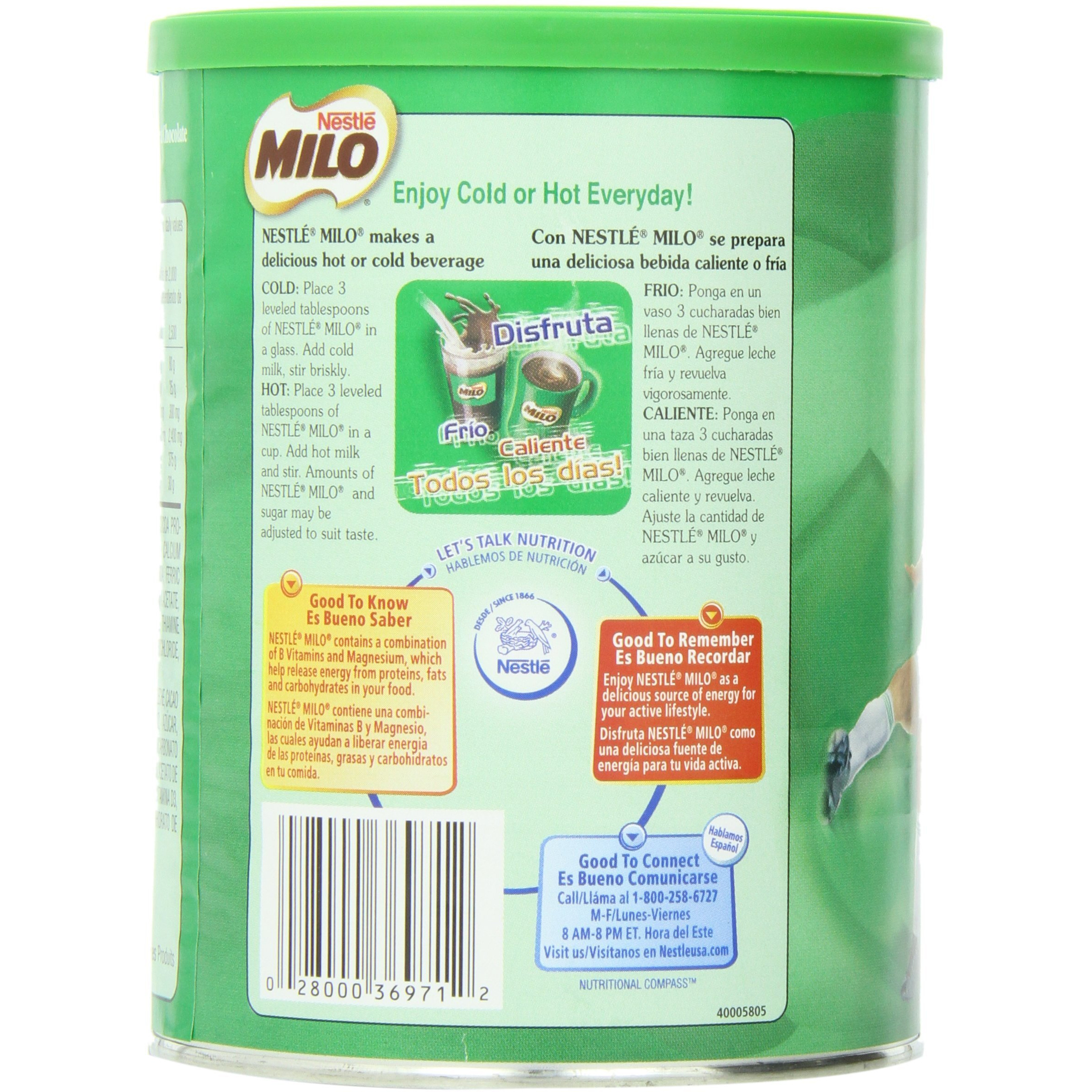 Nestle Milo Activ-Go Chocolate Malt Powder Drink Mix 14.1 Oz (Pack Of 12)