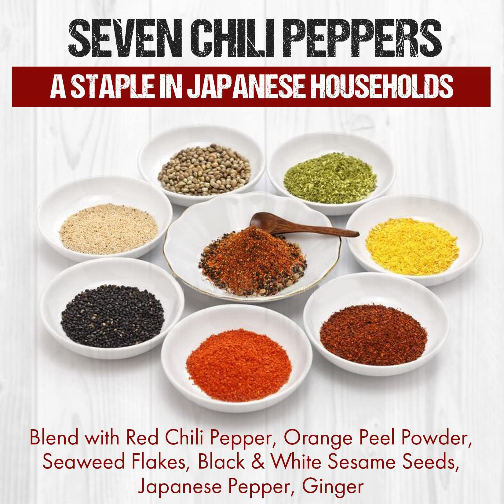Fusion Select 6 Oz Shichimi Togarashi Seasoning - Japanese 7 Spice Japanese Seasoning Japanese Chili Powder