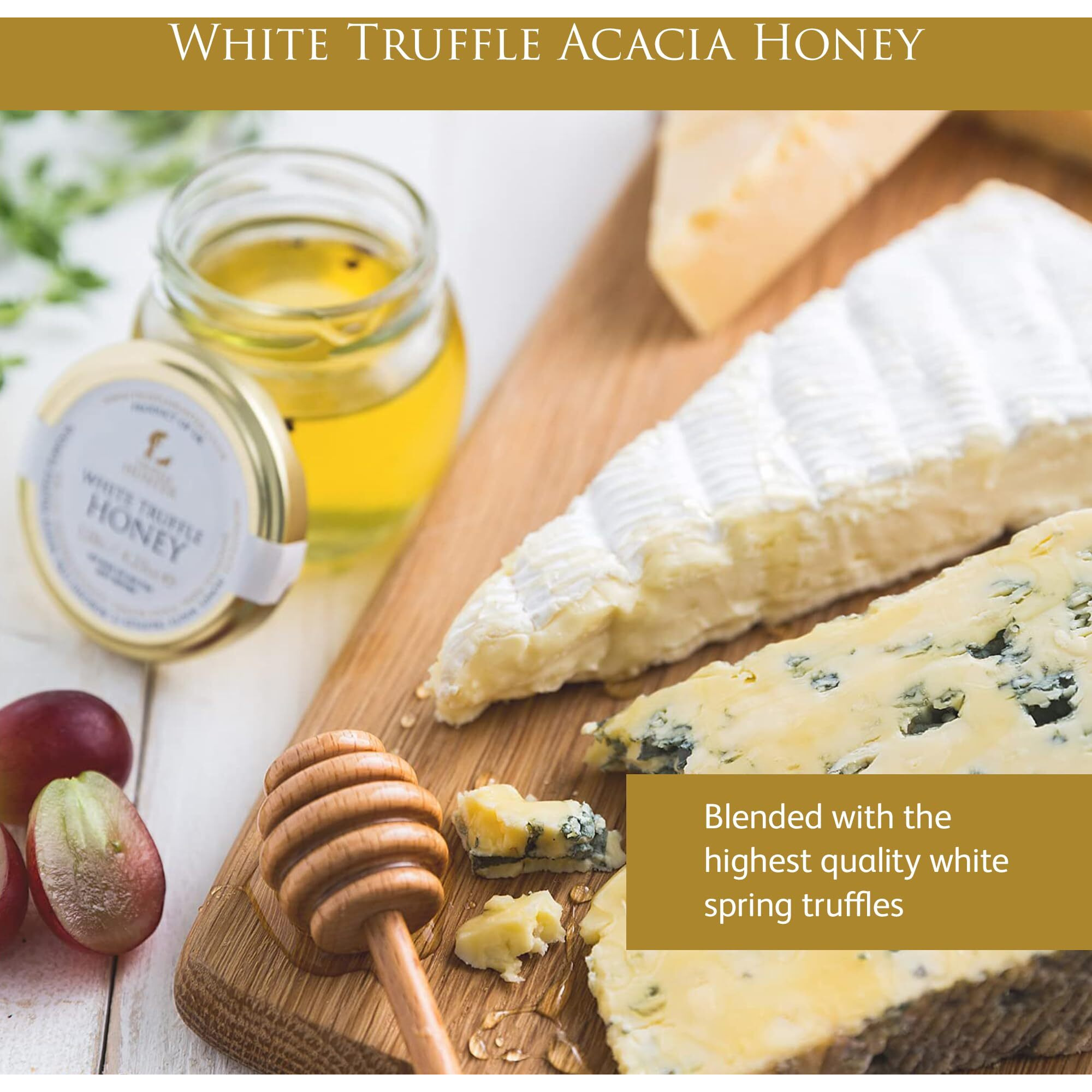 Trufflehunter - White Truffle Honey - Acacia Honey Condiment - 4.24 Oz