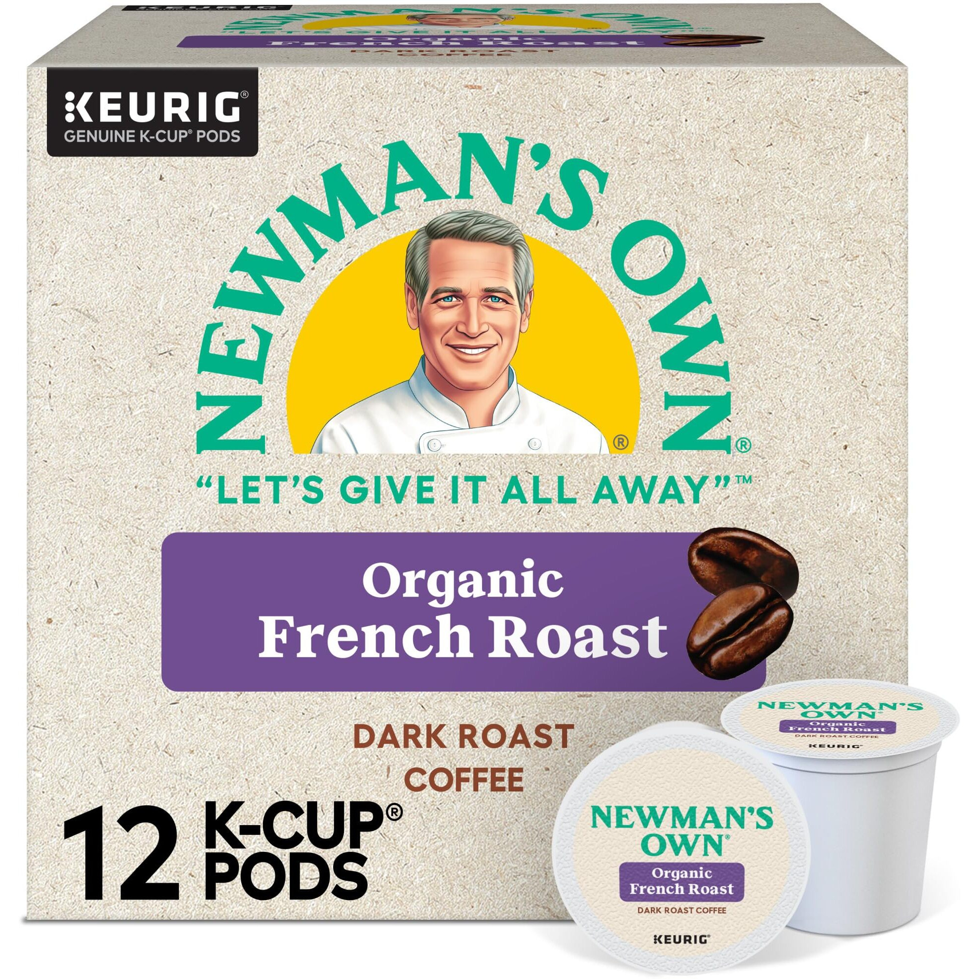 Newman's Own Organics French Roast Coffee K-Cup, 12 Ct