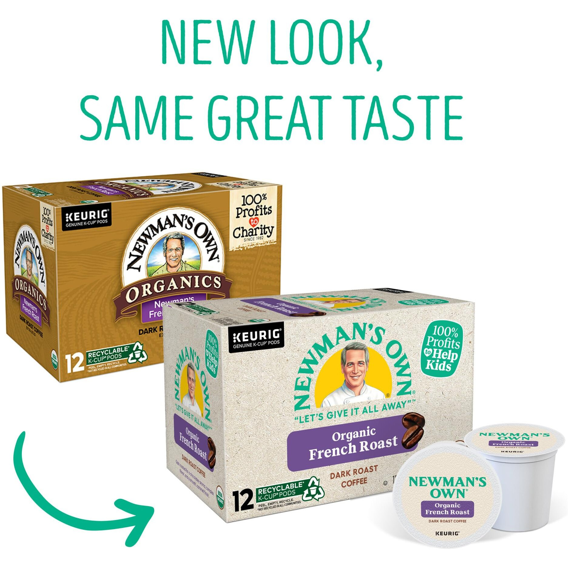 Newman's Own Organics French Roast Coffee K-Cup, 12 Ct