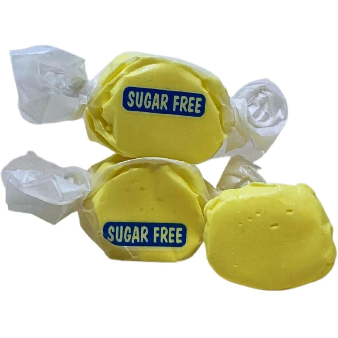 Sugar Free Banana Salt Water Taffy - 1Lb (16Oz) Bulk Bag Individually Wrapped Soft & Chewy Nut Free, Gluten Free,Diabetic & Keto Friendly Gourmet Candy For Taffy Lovers