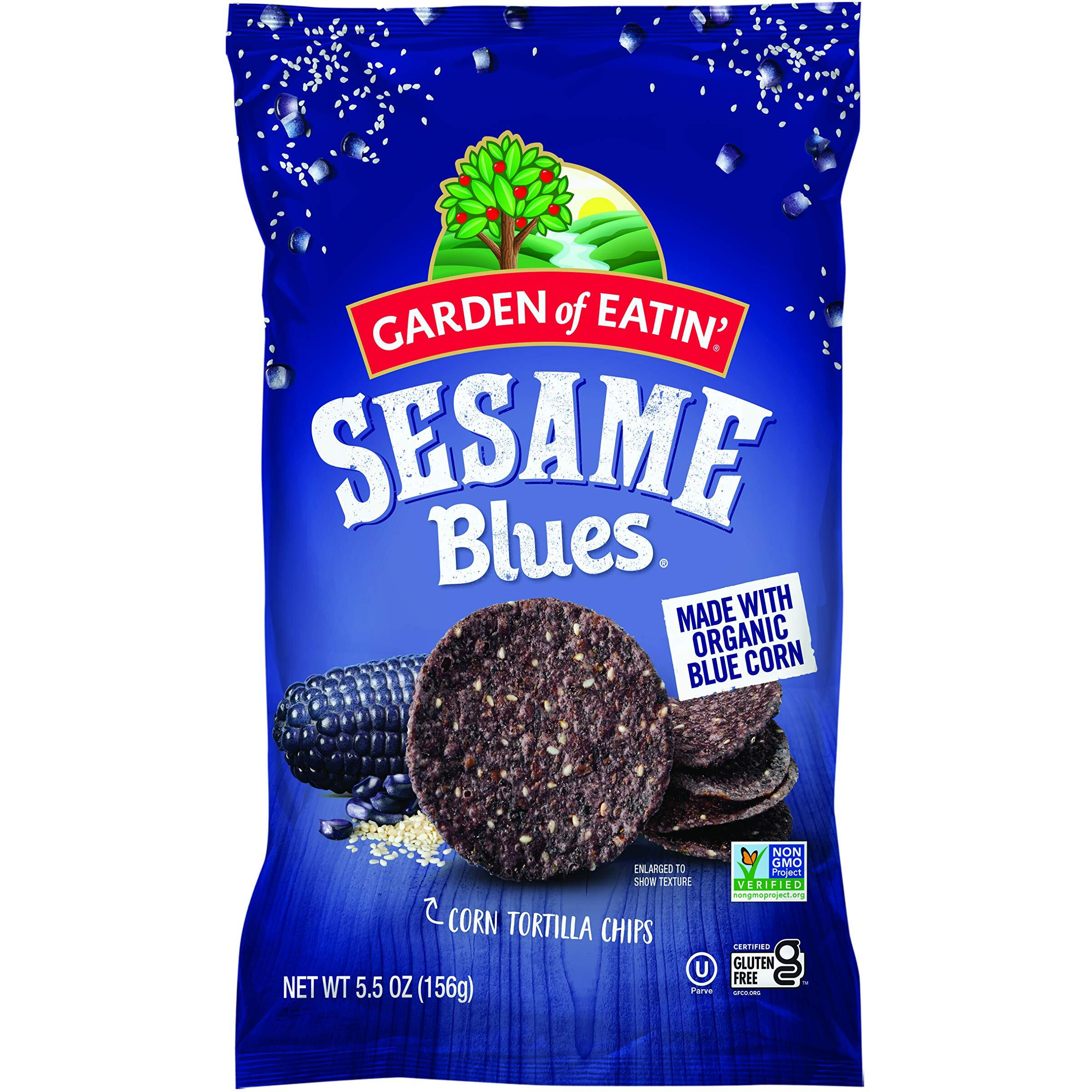 Garden Of Eatin' Tortilla Chips, Sesame Blues, 5.5 Oz (Pack Of 12)